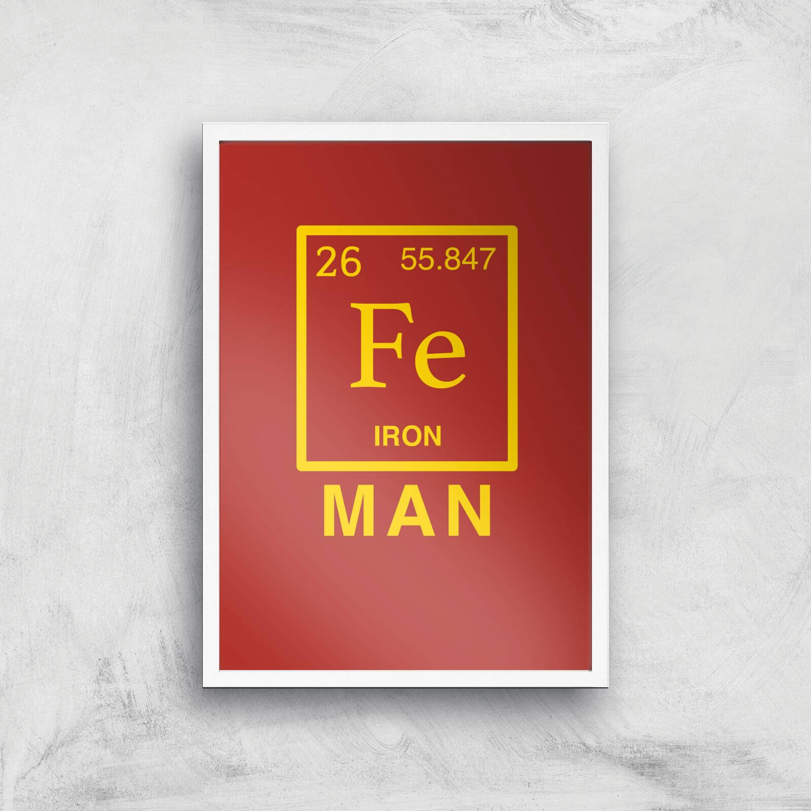 Fe Man Art Print - A3 - White Frame