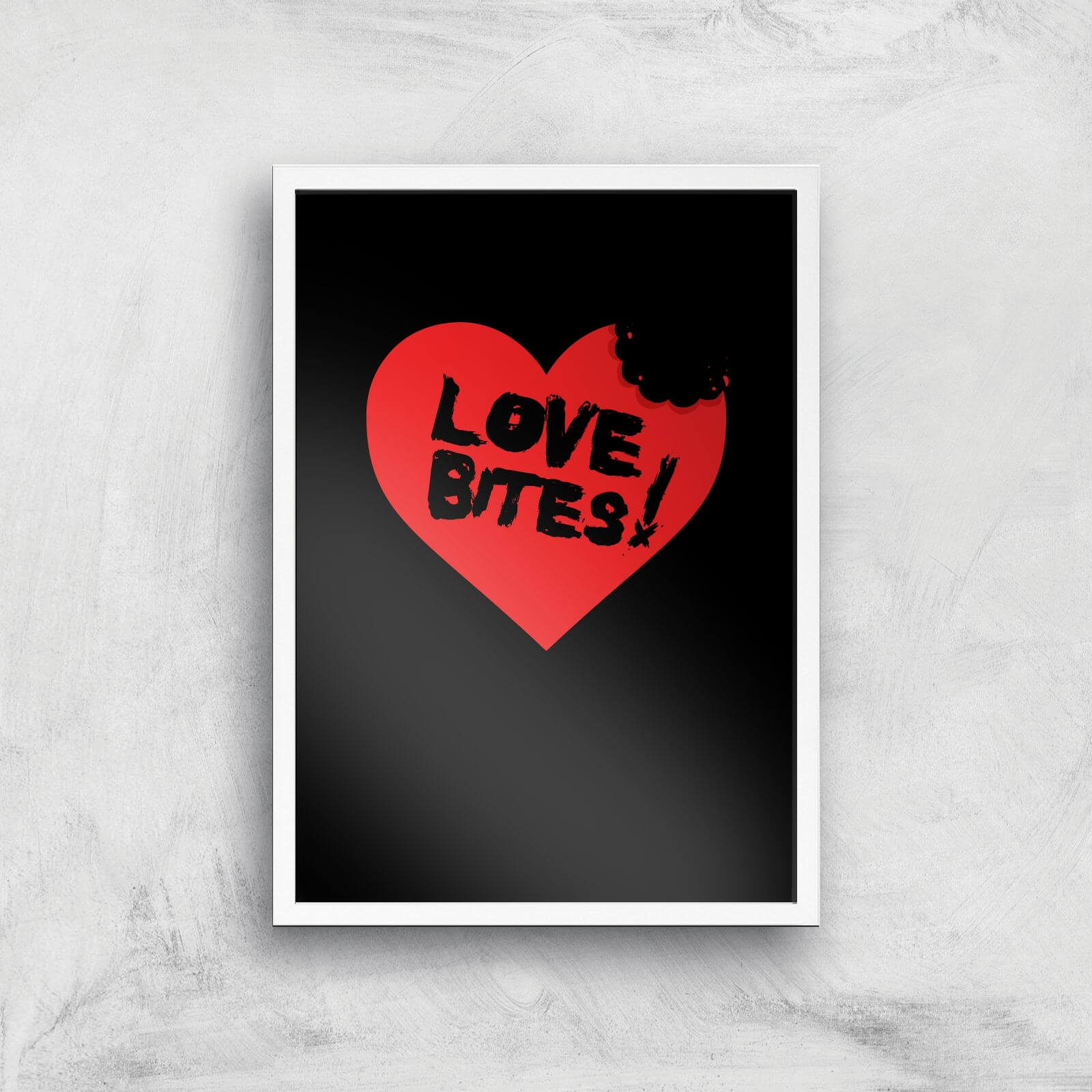 Love Bites Art Print - A3 - White Frame