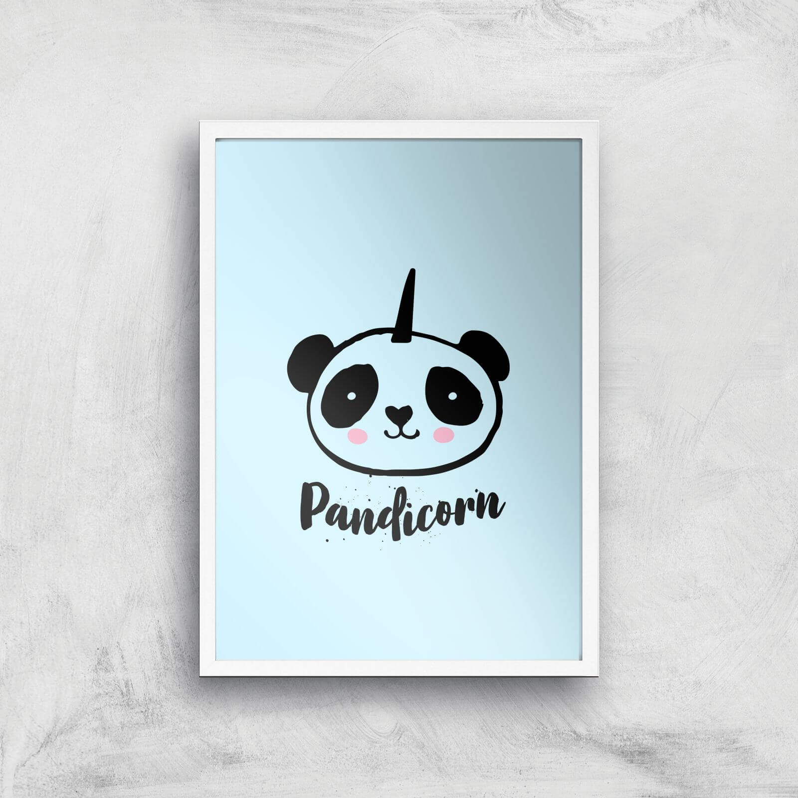 Pandicorn Art Print - A3 - White Frame