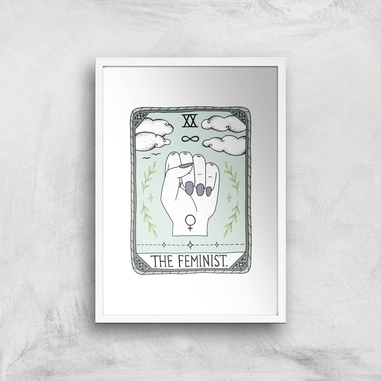 The Feminist Art Print - A3 - White Frame