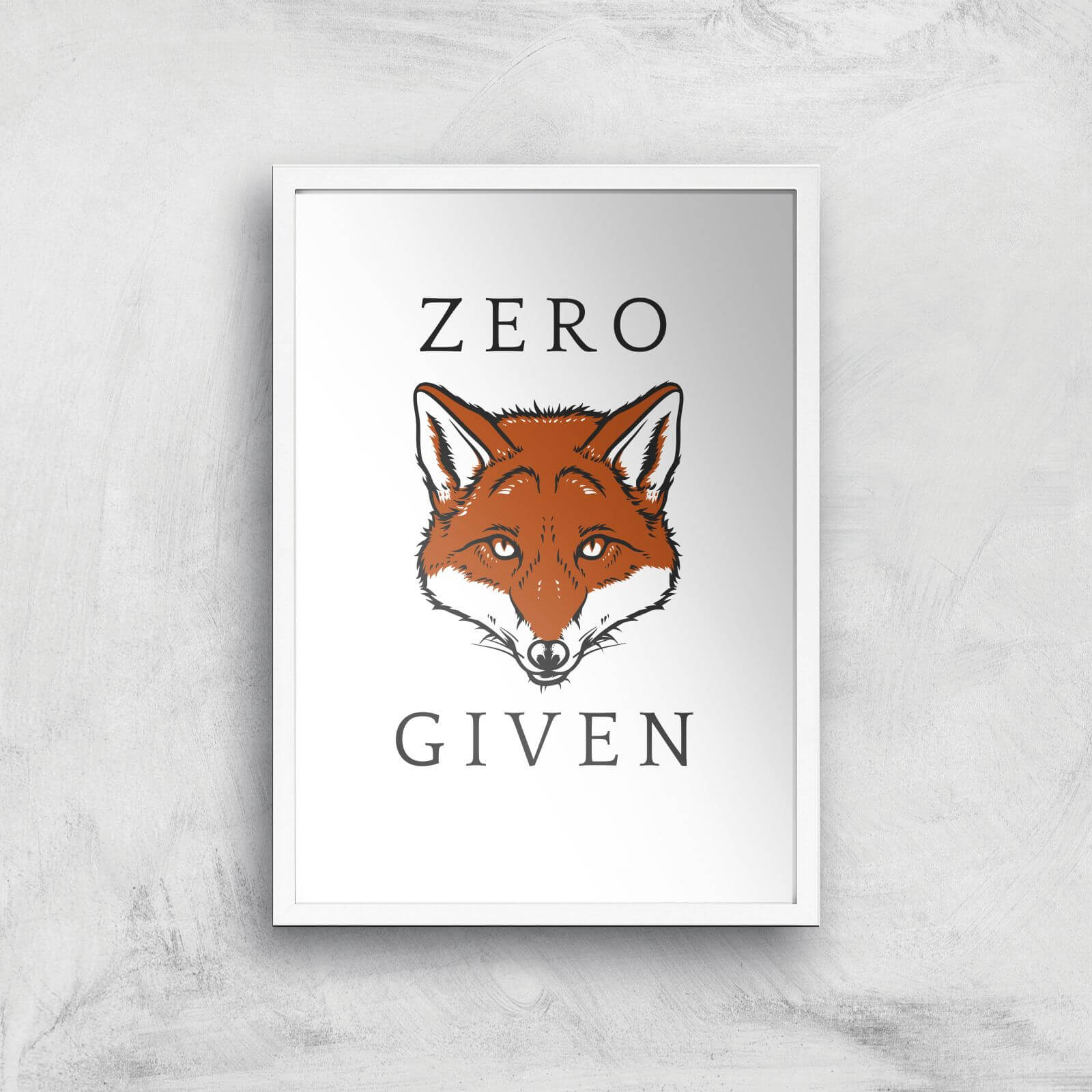 Zero Fox Given Art Print - A3 - White Frame