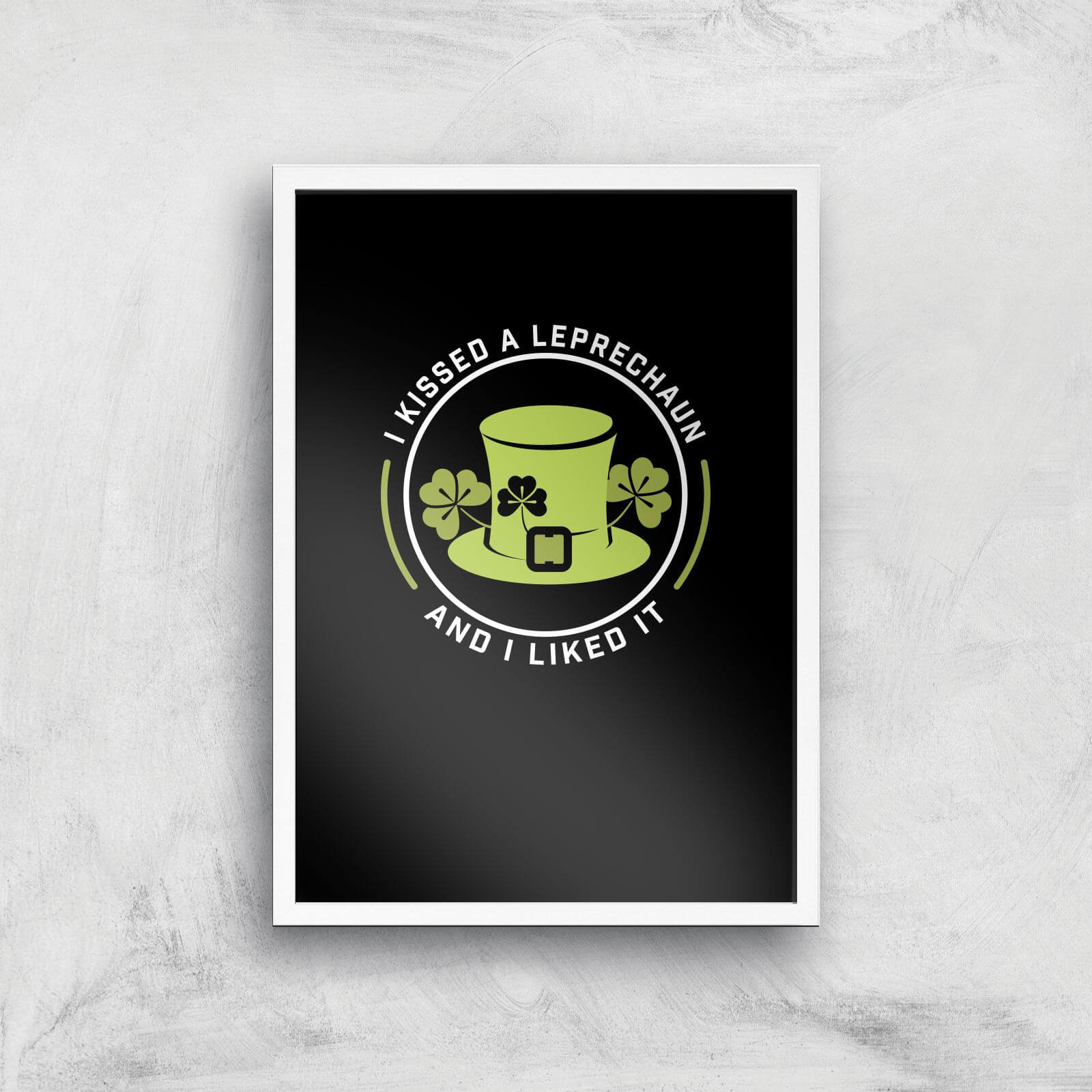 I Kissed A Leprachaun And I Liked It Art Print - A3 - White Frame