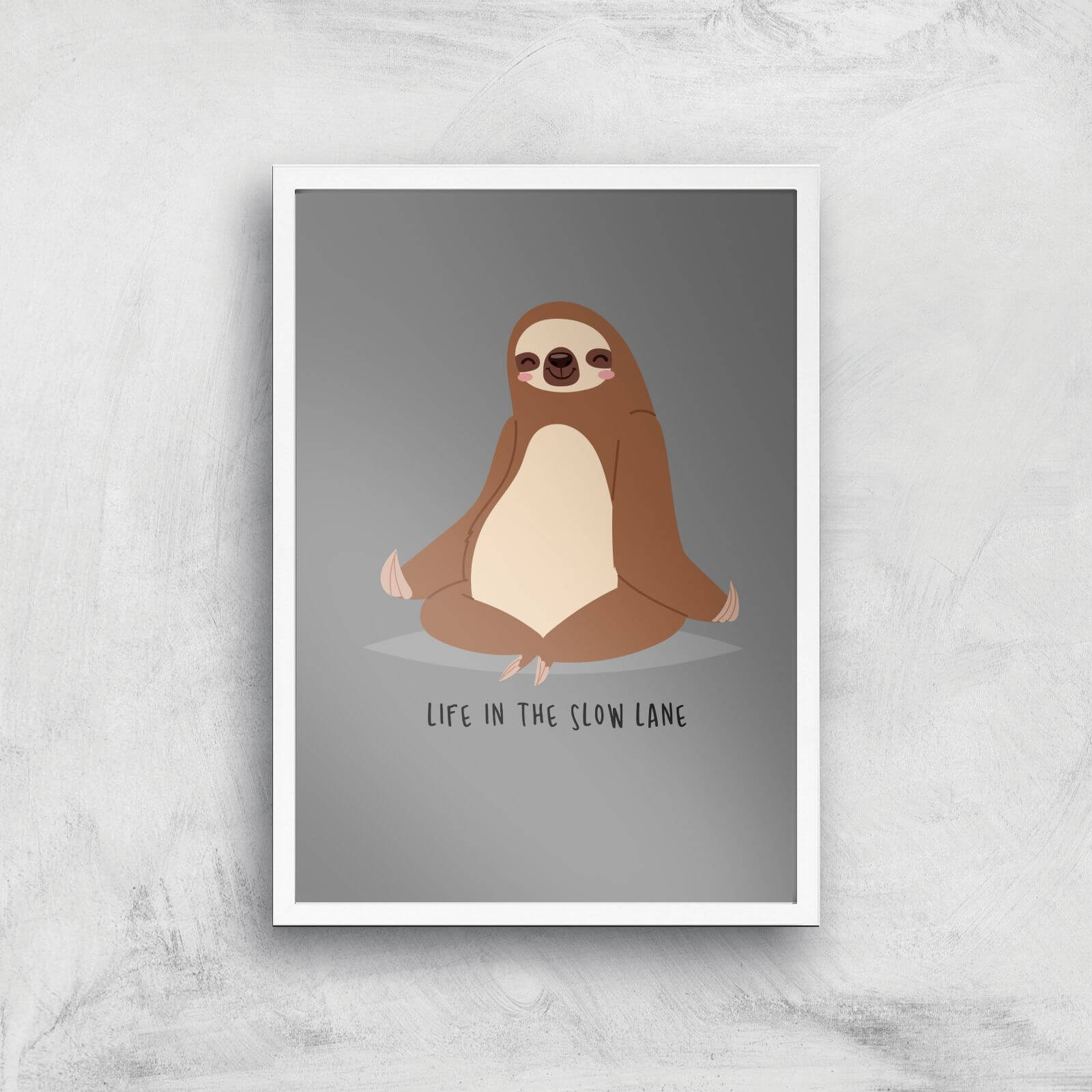 Life In The Slow Lane Art Print - A3 - White Frame