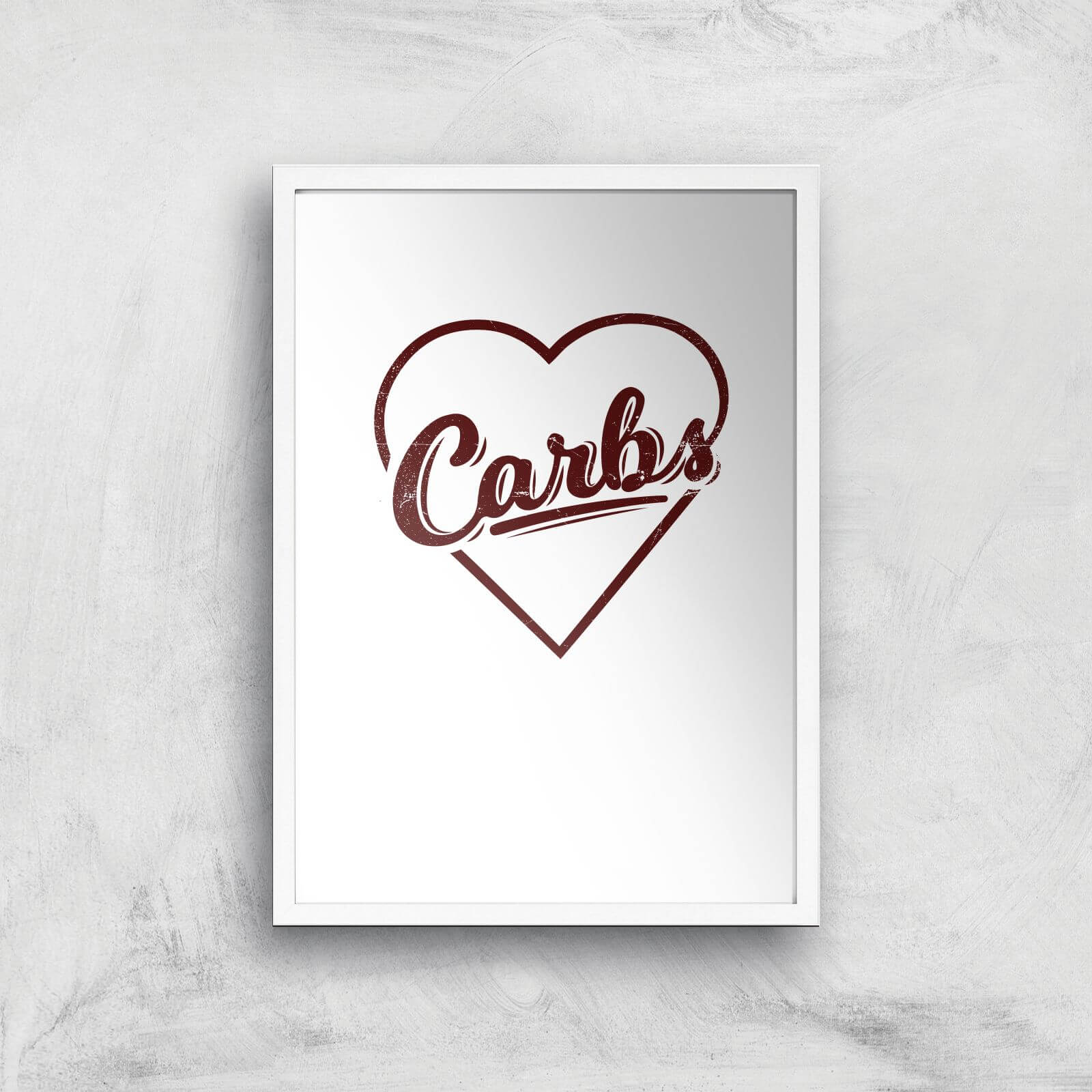 Love Carbs Art Print - A3 - White Frame