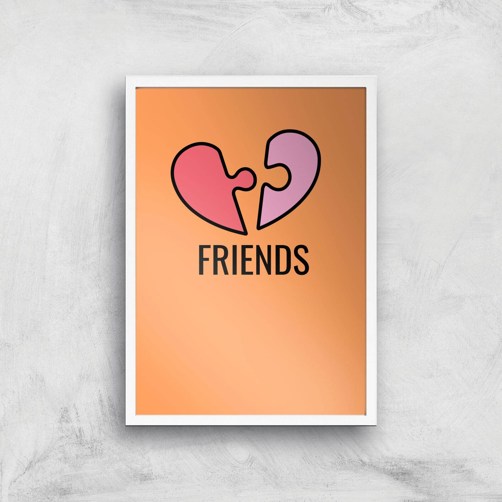 Friends Art Print - A3 - White Frame