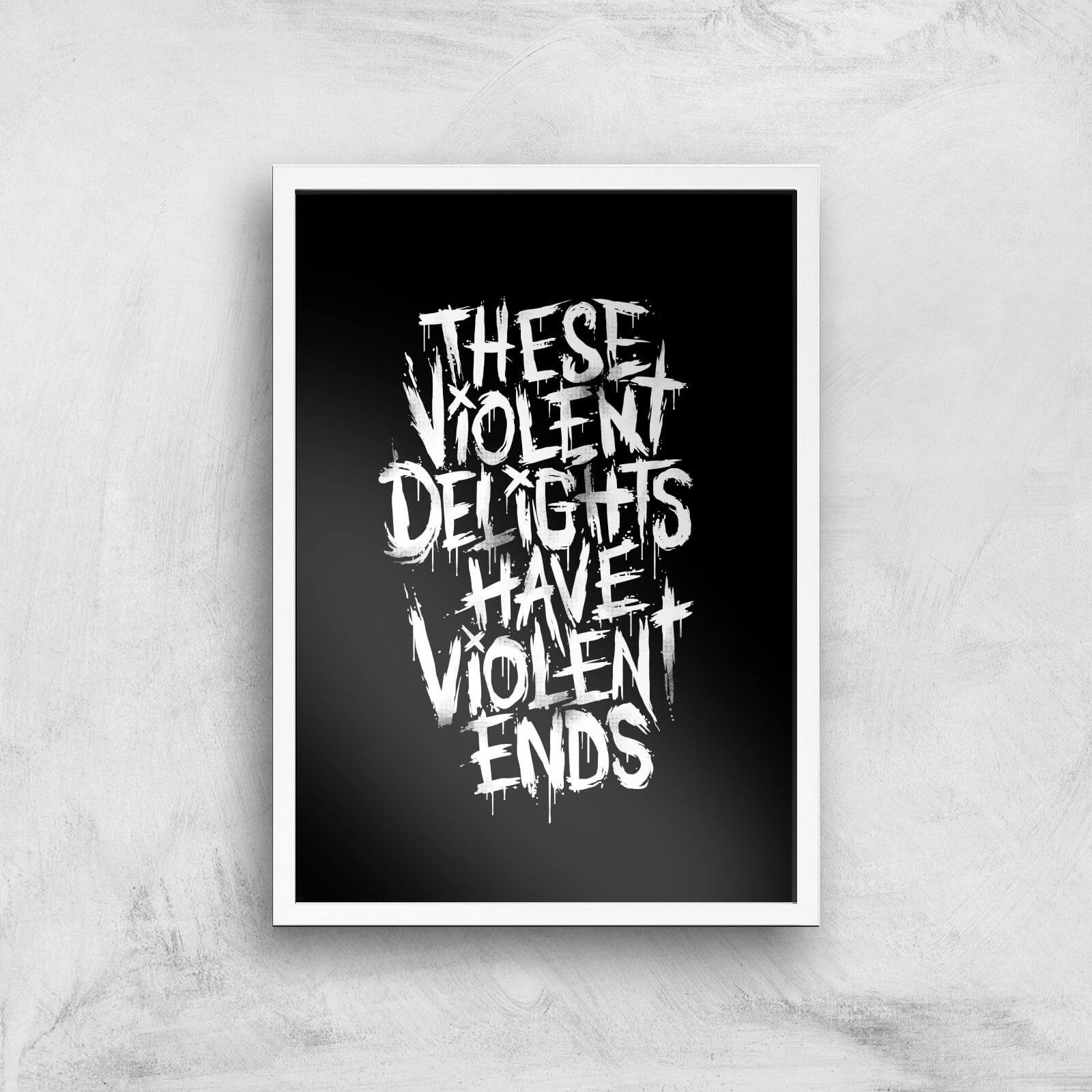 Violent Delights Art Print - A3 - White Frame