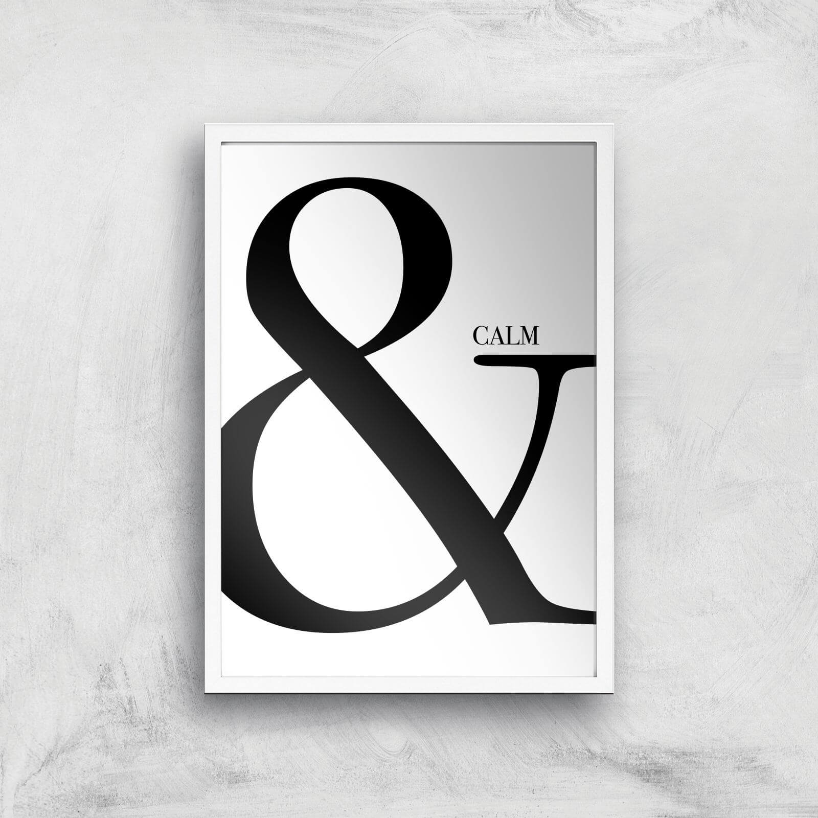 & Calm Art Print - A3 - White Frame