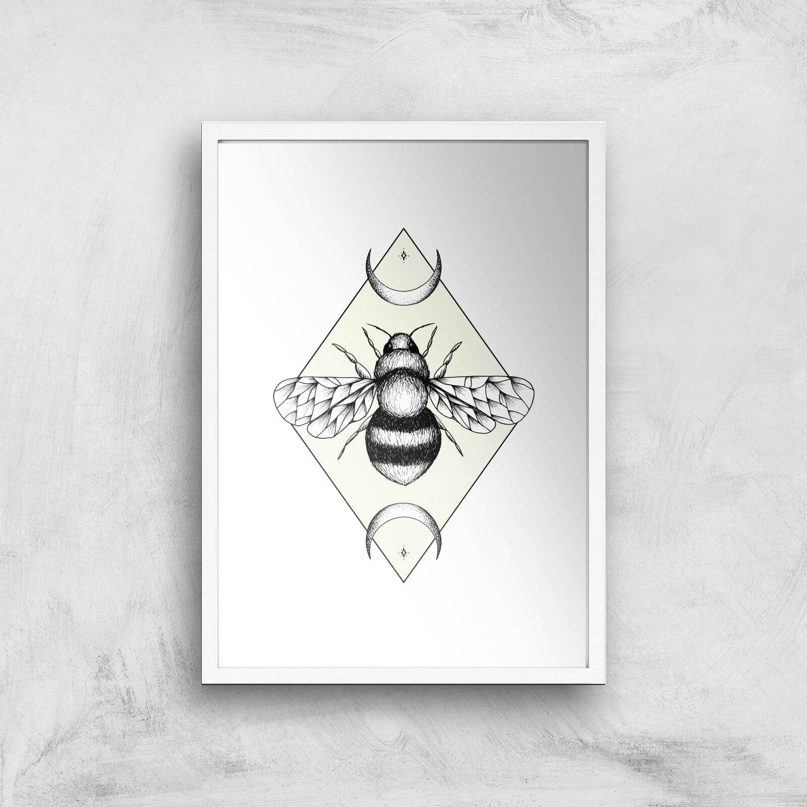 Bee Confident Art Print - A3 - White Frame