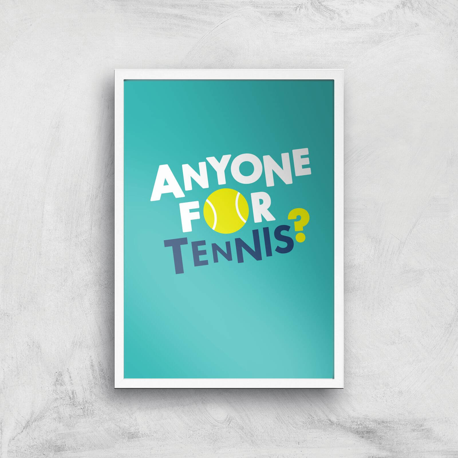 Anyone For Tennis Art Print - A3 - White Frame