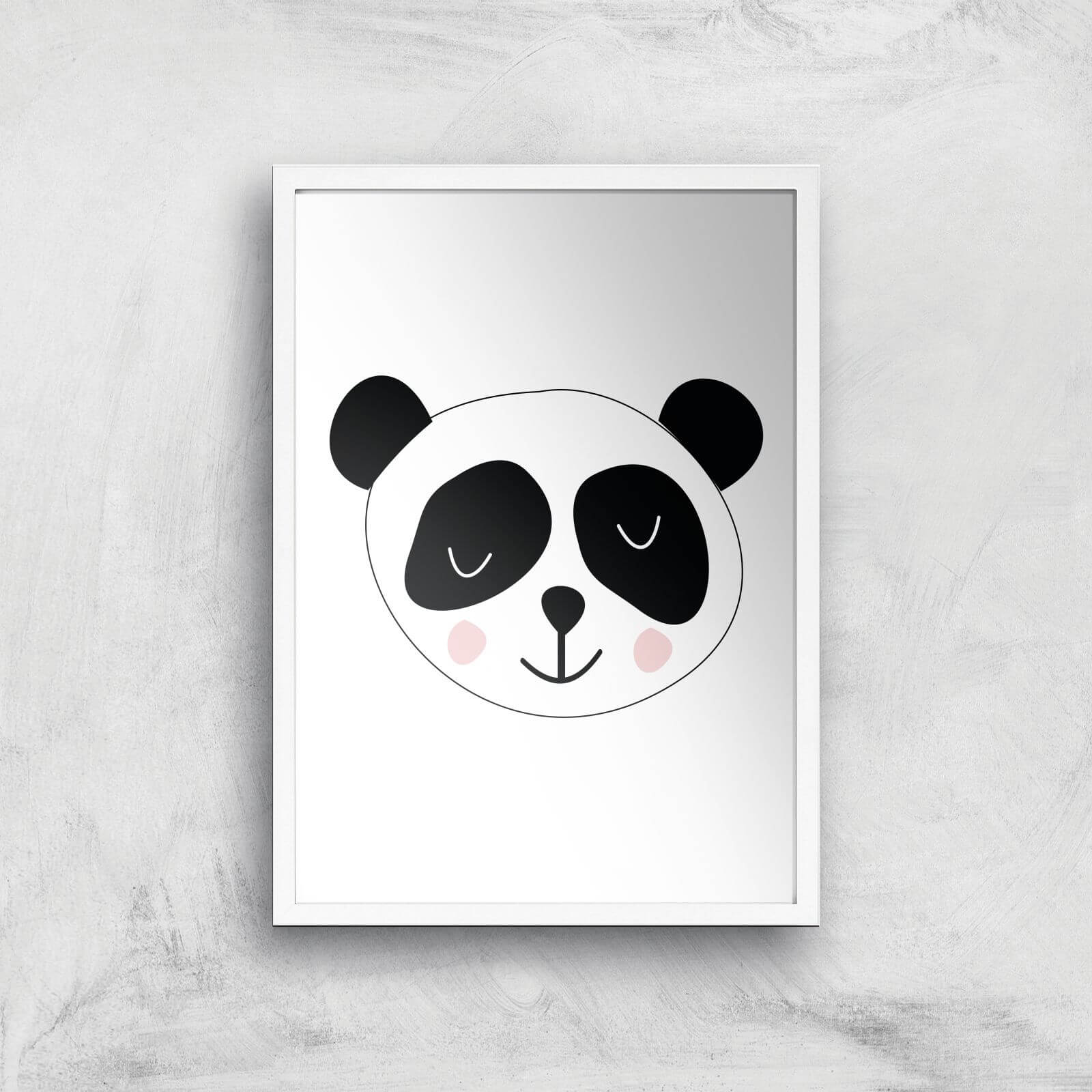 Panda Art Print - A3 - White Frame