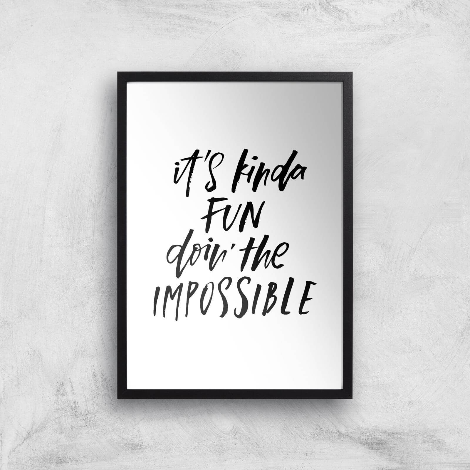 PlanetA444 It's Kinda Fun Doin' The Impossible Art Print - A3 - Black Frame
