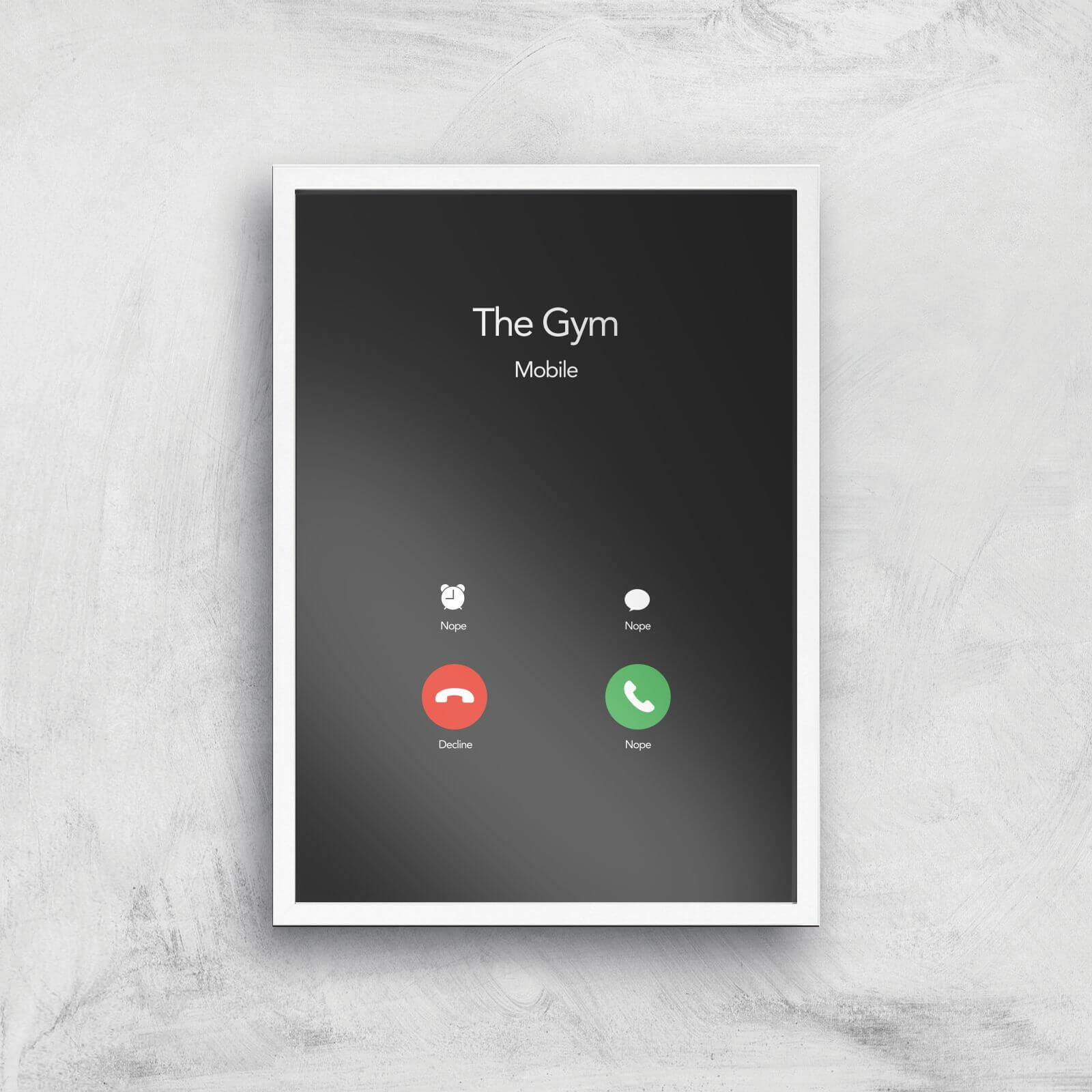 Gym Calling Art Print - A3 - White Frame