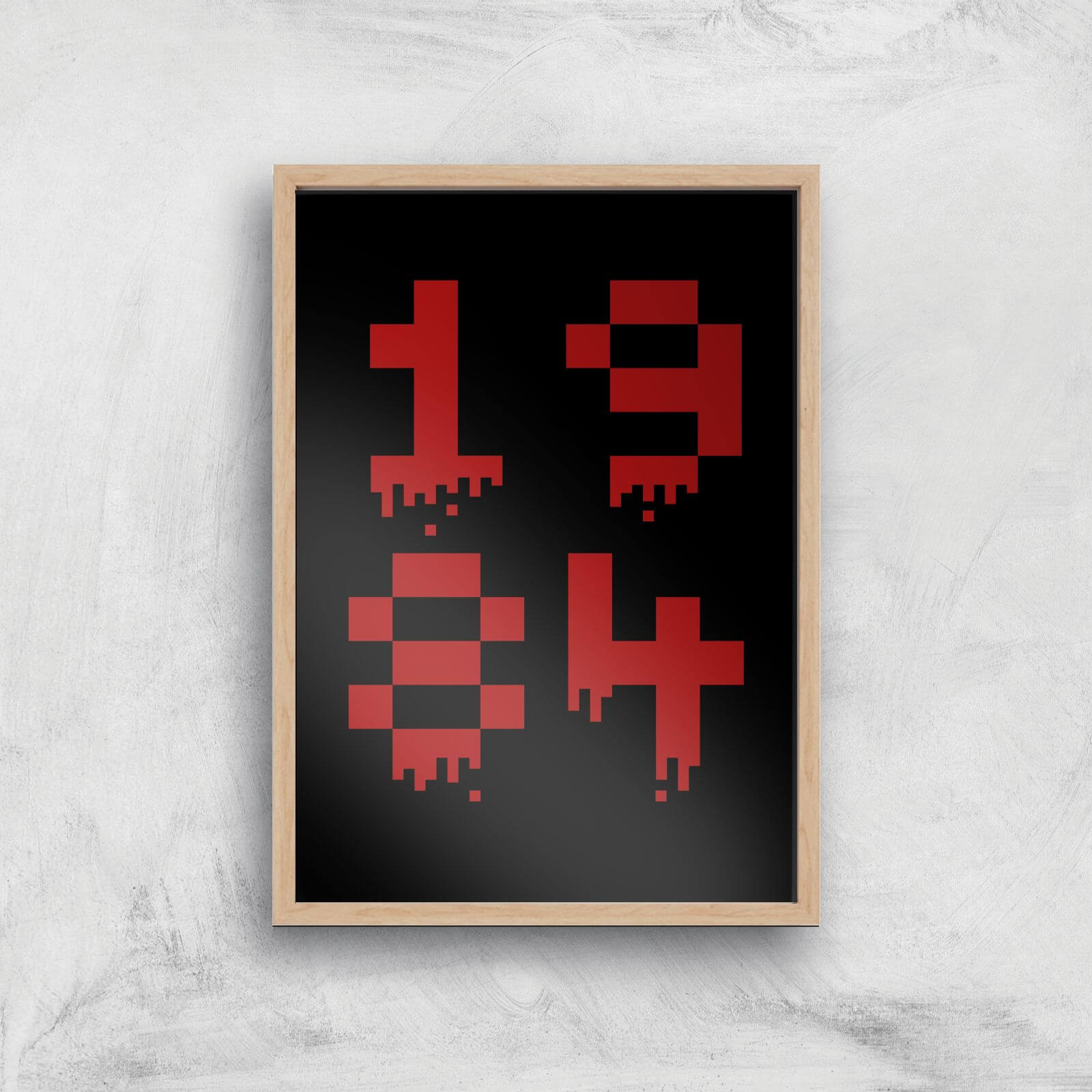 1984 Gaming Art Print - A3 - Wood Frame
