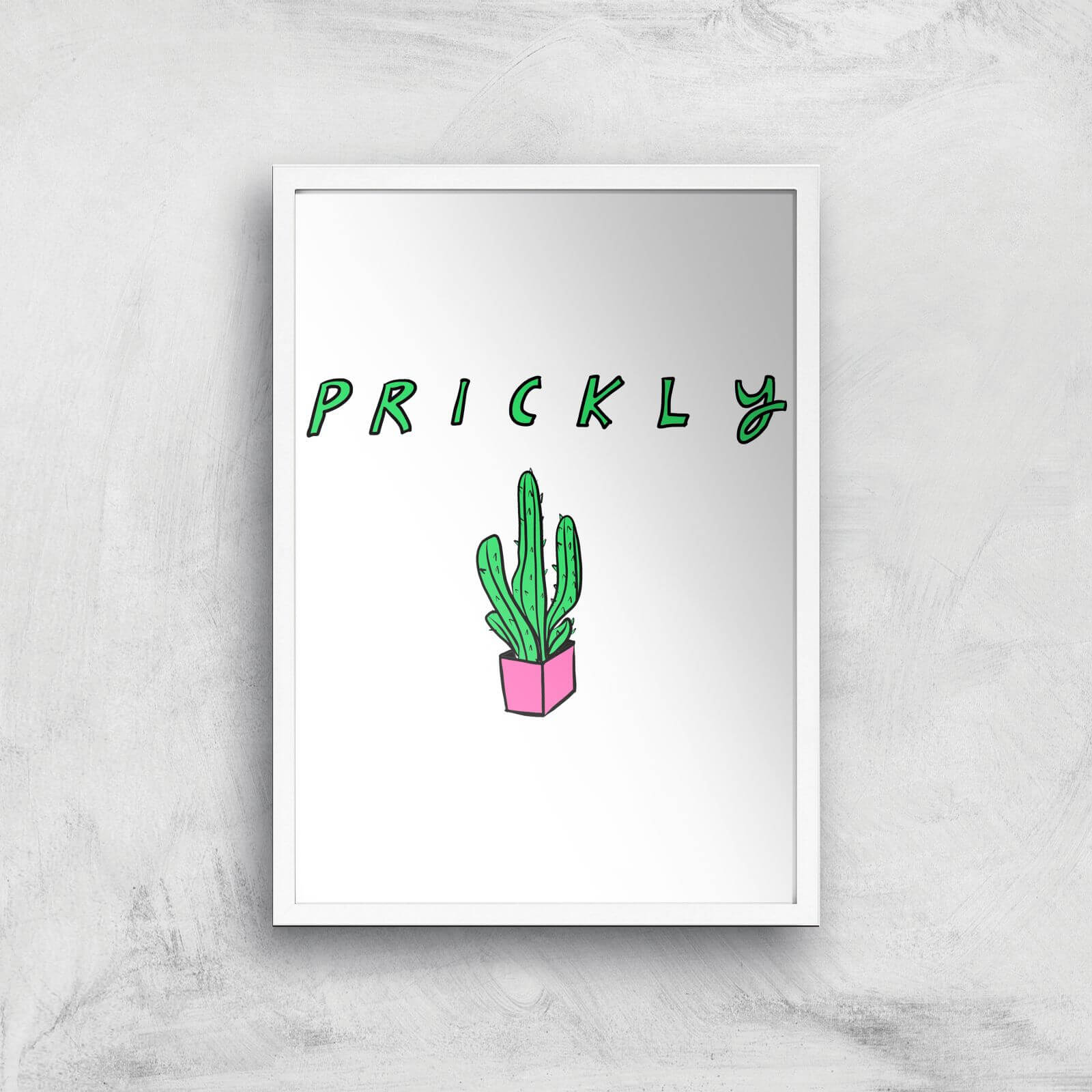 Rock On Ruby Prickly Art Print - A3 - White Frame