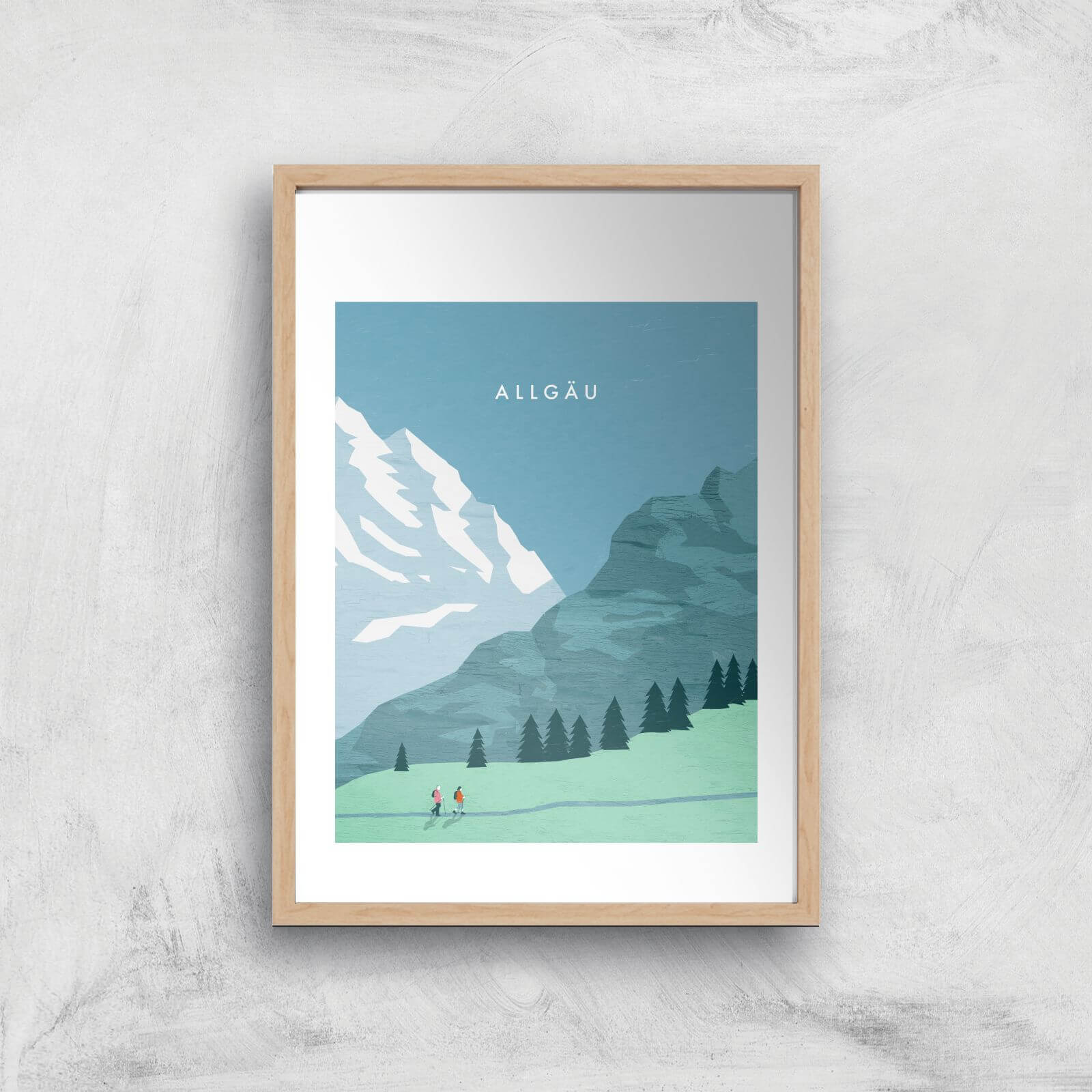 Algau Art Print - A3 - Wood Frame