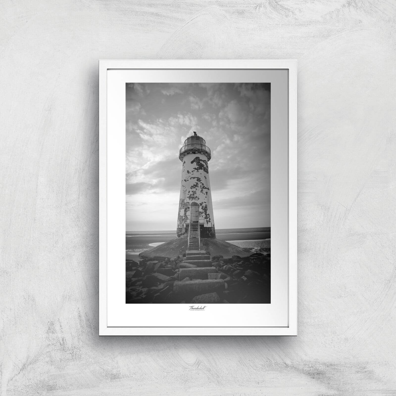 Talacre Lighthouse Giclée Art Print - A2 - White Frame
