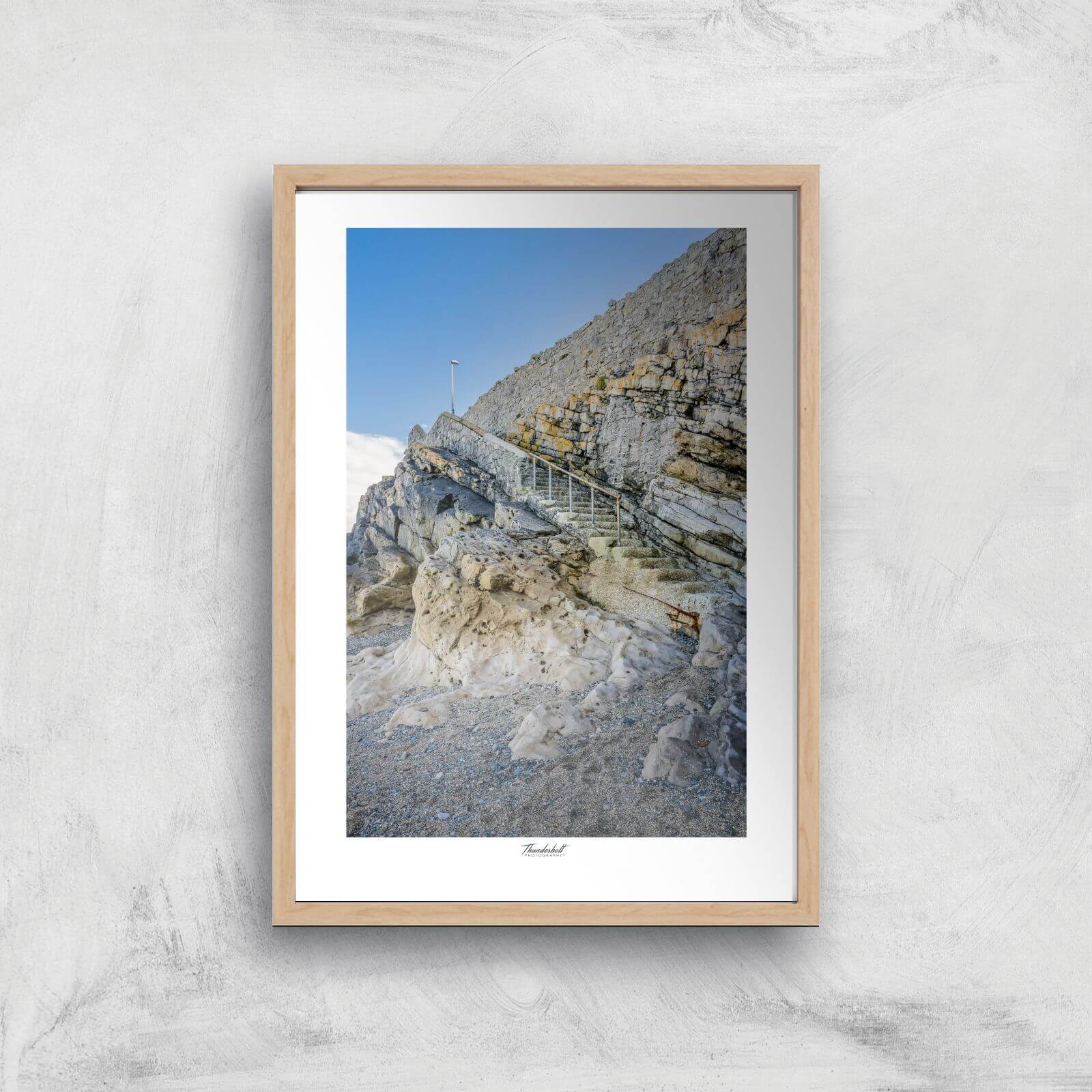 Llandudno Staircase Giclée Art Print - A3 - Wooden Frame