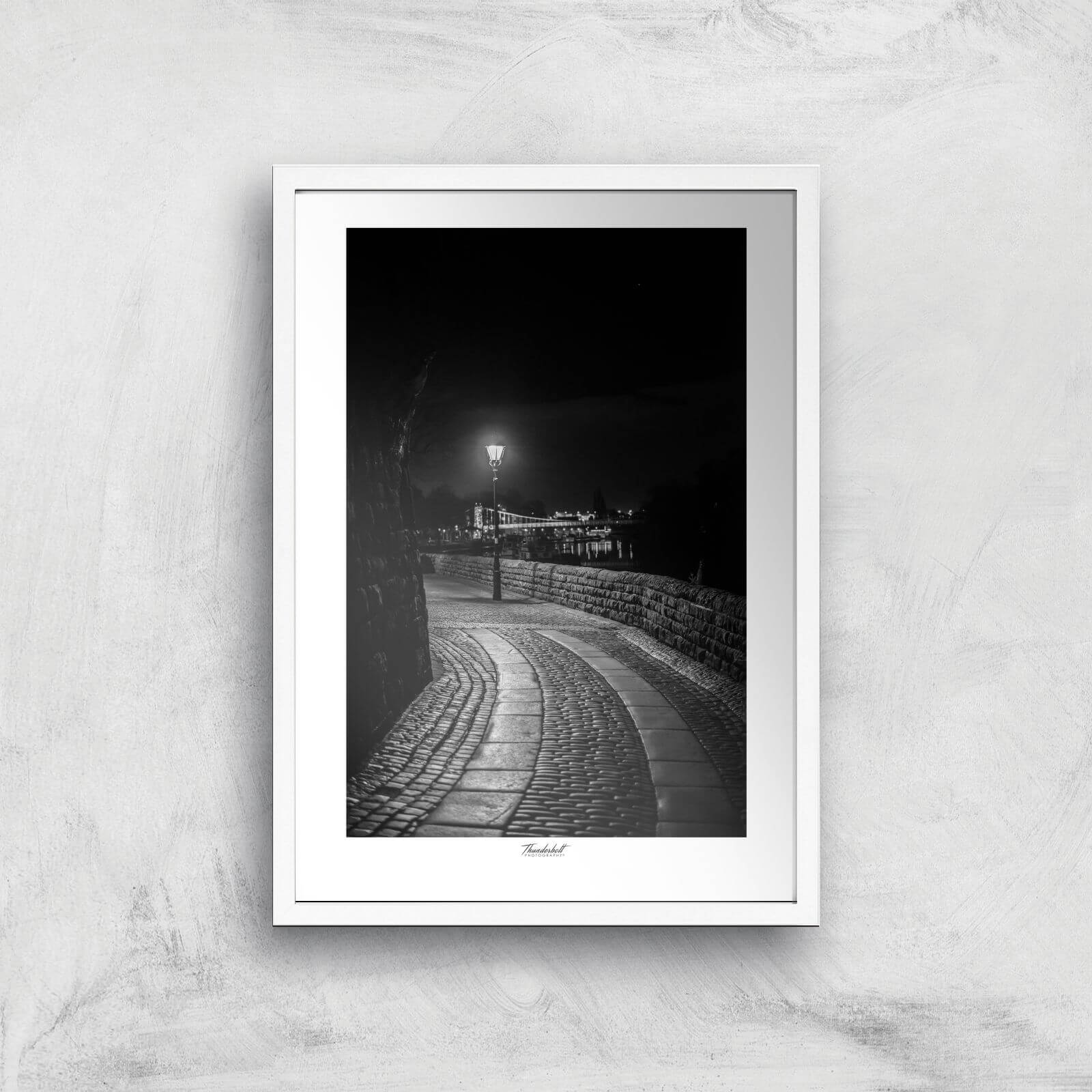Chester Nightscape Giclée Art Print - A3 - White Frame