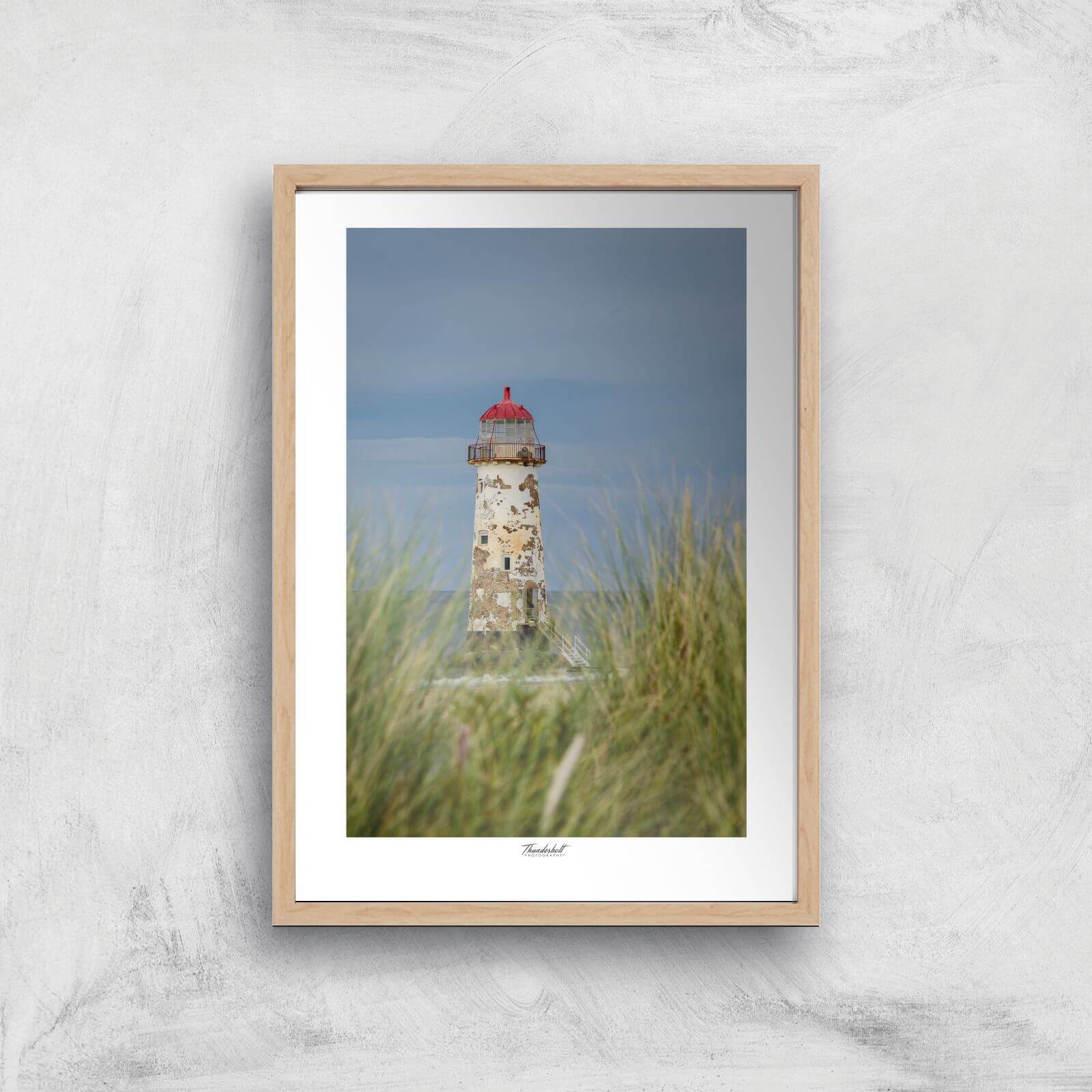 Talacre Lighthouse Giclée Art Print - A3 - Wooden Frame