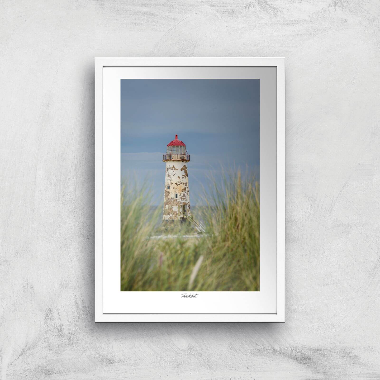 Talacre Lighthouse Giclée Art Print - A2 - White Frame