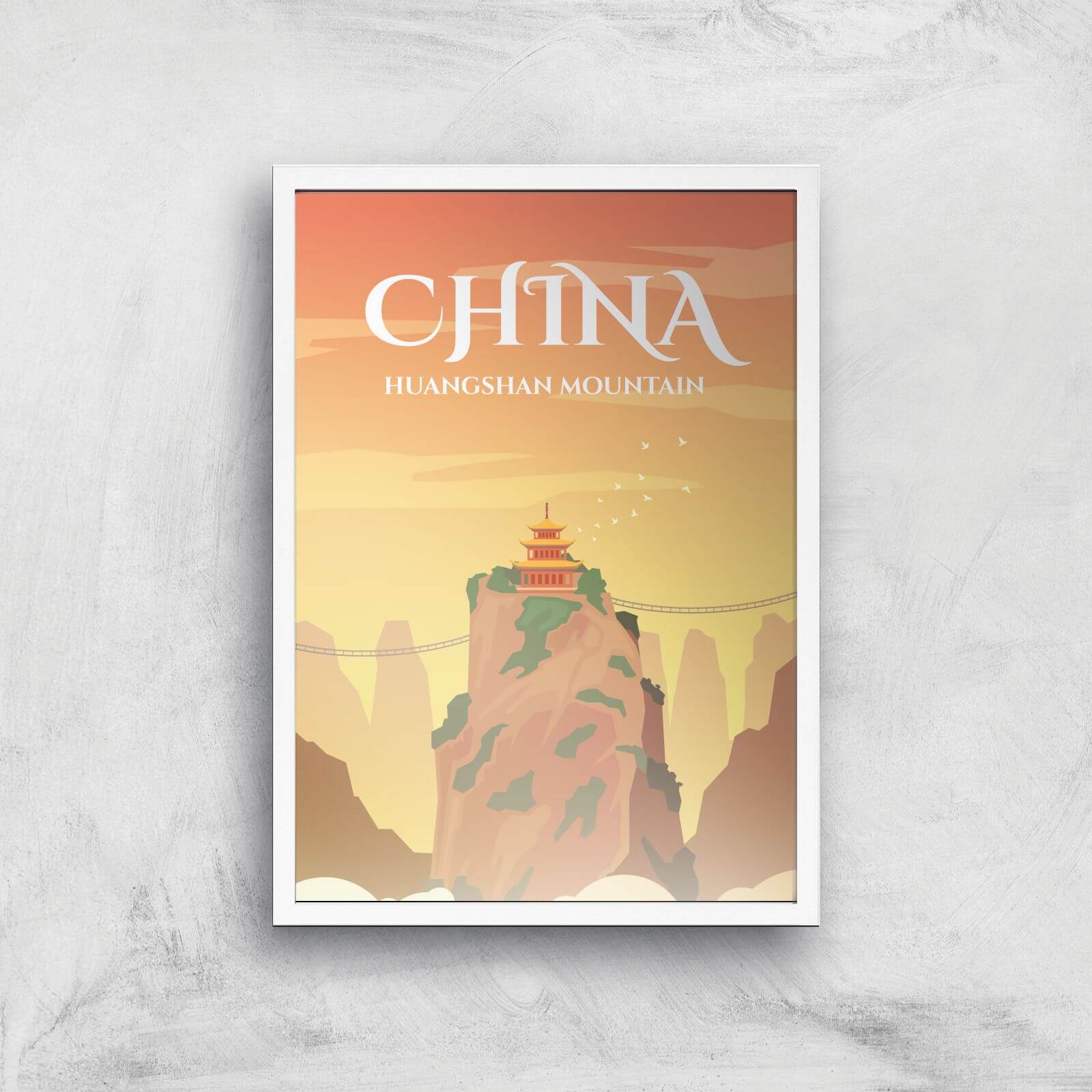 Visit... China Giclée Art Print - A2 - White Frame