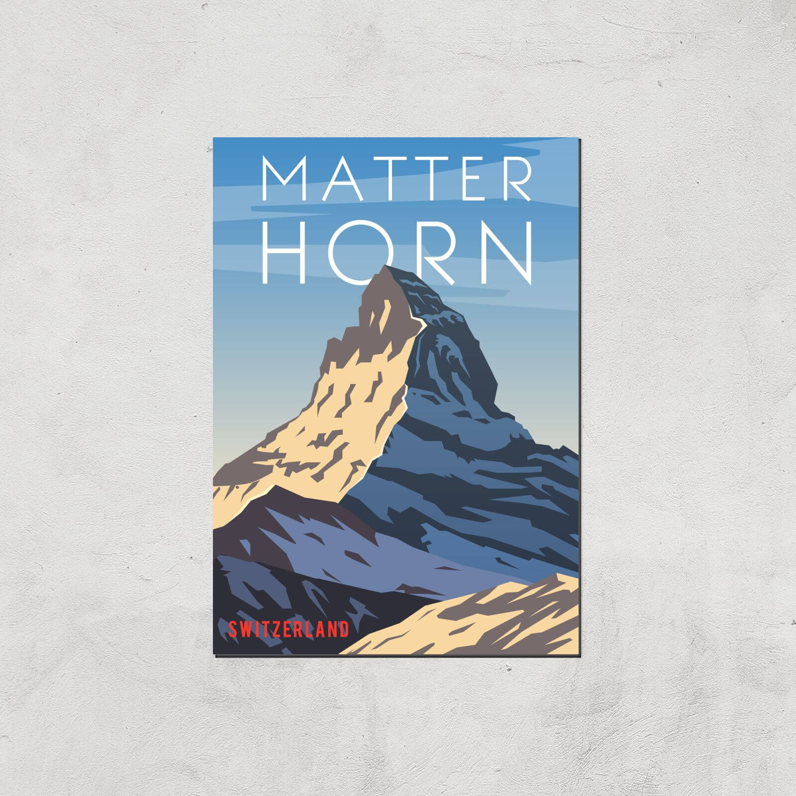 Visit... Matterhorn Giclée Art Print - A2 - Print Only