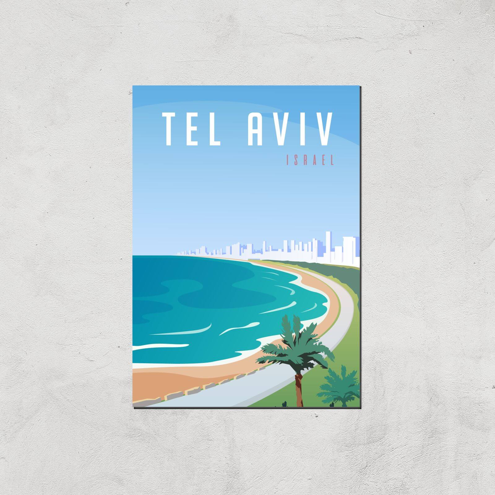 Visit... Tel Aviv Giclée Art Print - A4 - Print Only