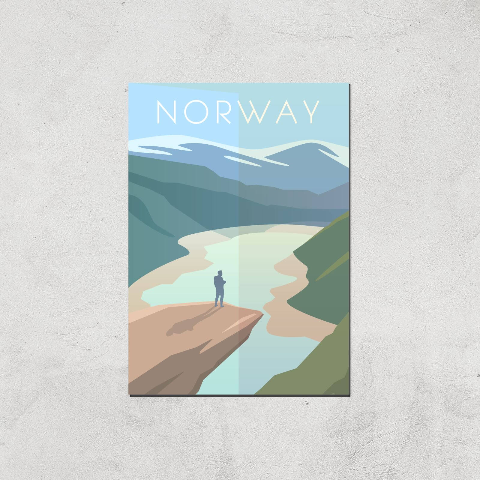Visit... Norway Giclée Art Print - A4 - Print Only