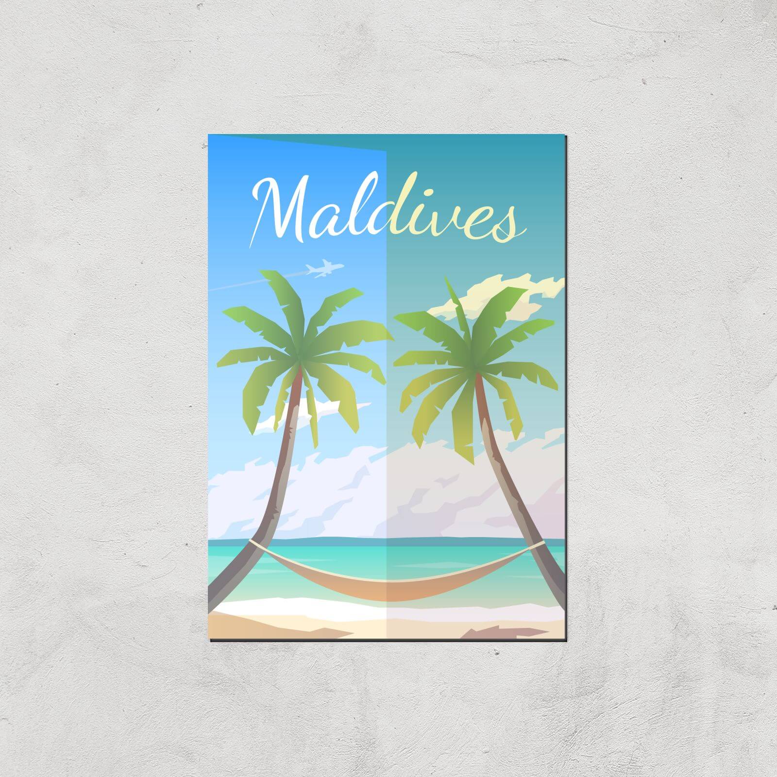 Visit... Maldives Giclée Art Print - A4 - Print Only