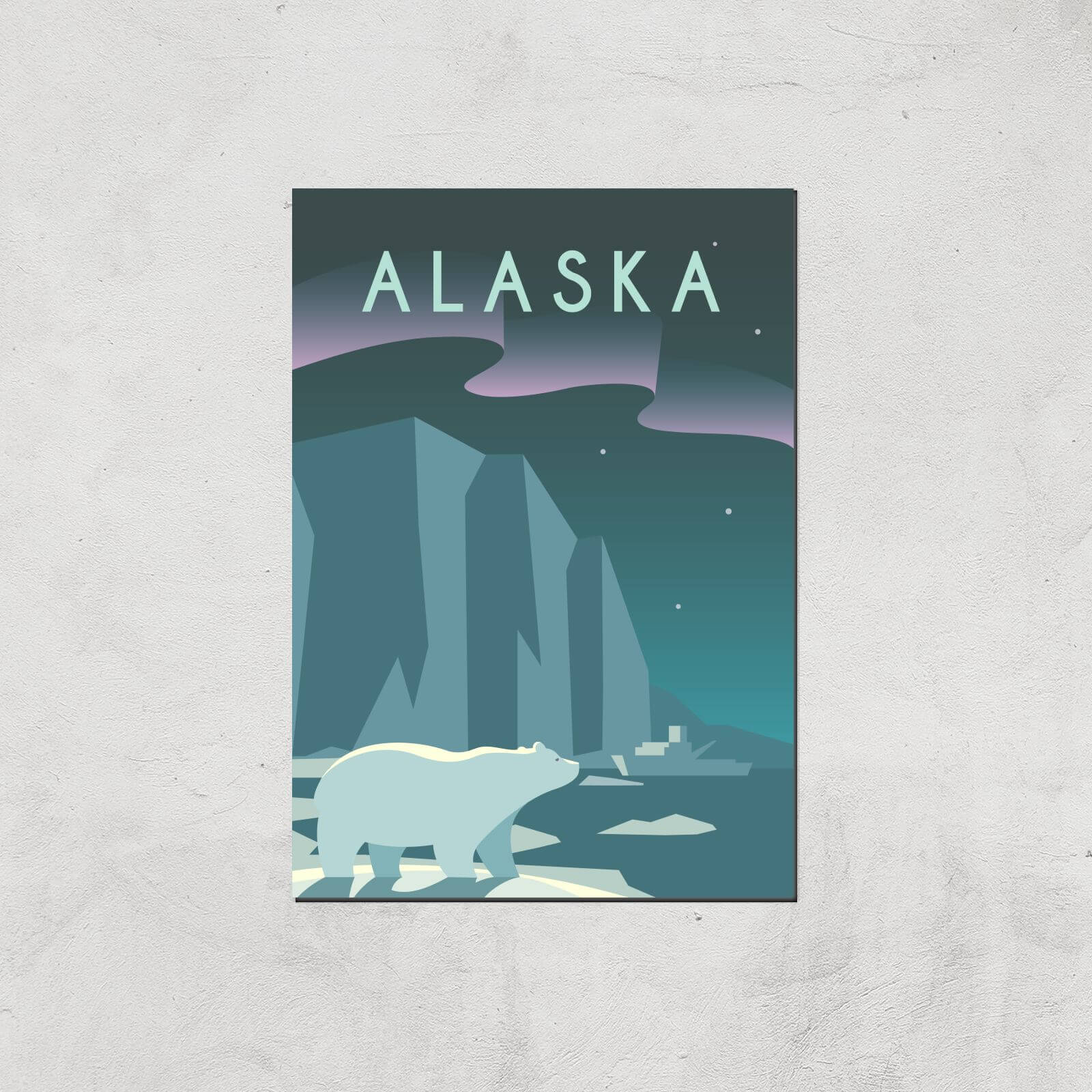 Visit... Alaska Giclée Art Print - A3 - Print Only