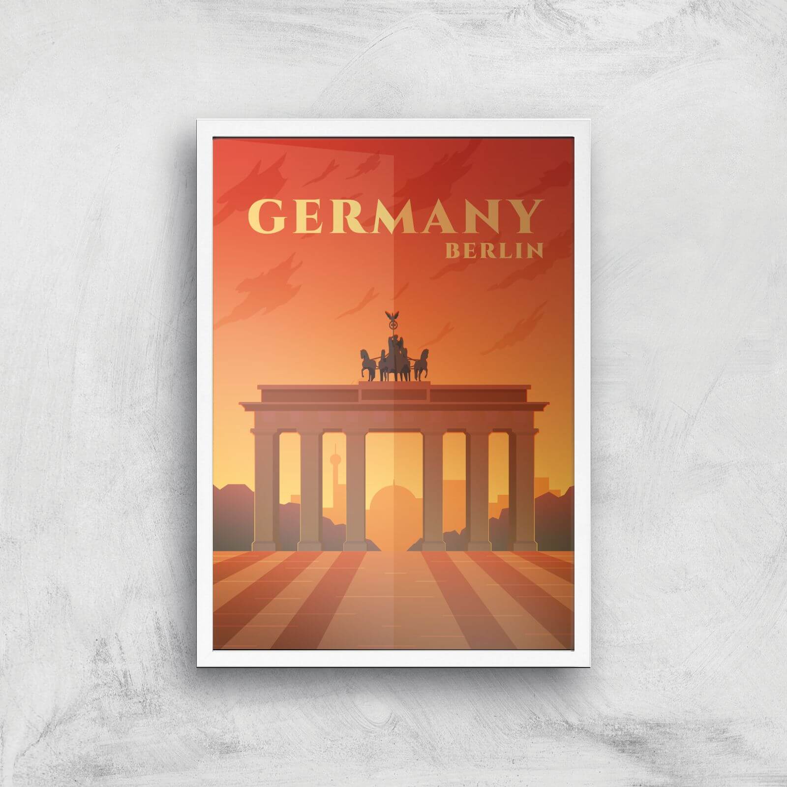 Visit... Germany Giclée Art Print - A3 - White Frame