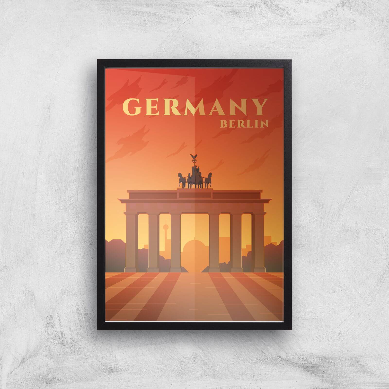 Visit... Germany Giclée Art Print - A2 - Black Frame