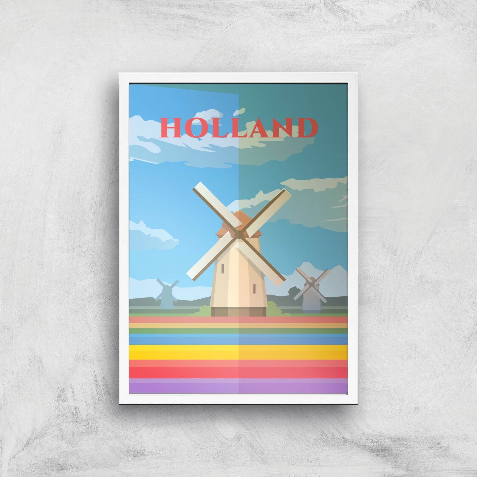 Visit... Holland Giclée Art Print - A2 - White Frame