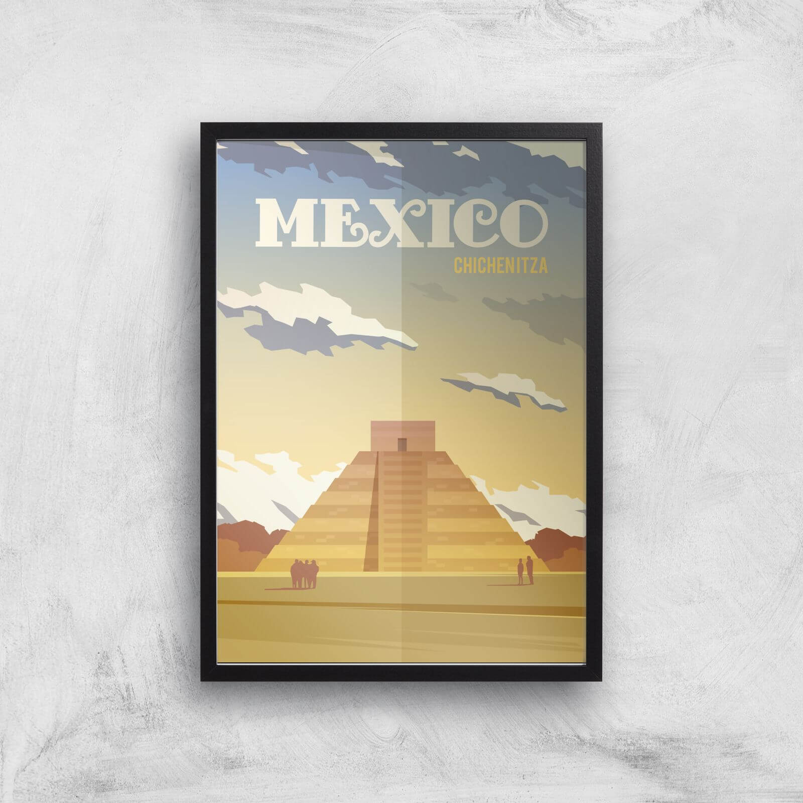 Visit... Mexico Giclée Art Print - A2 - Black Frame