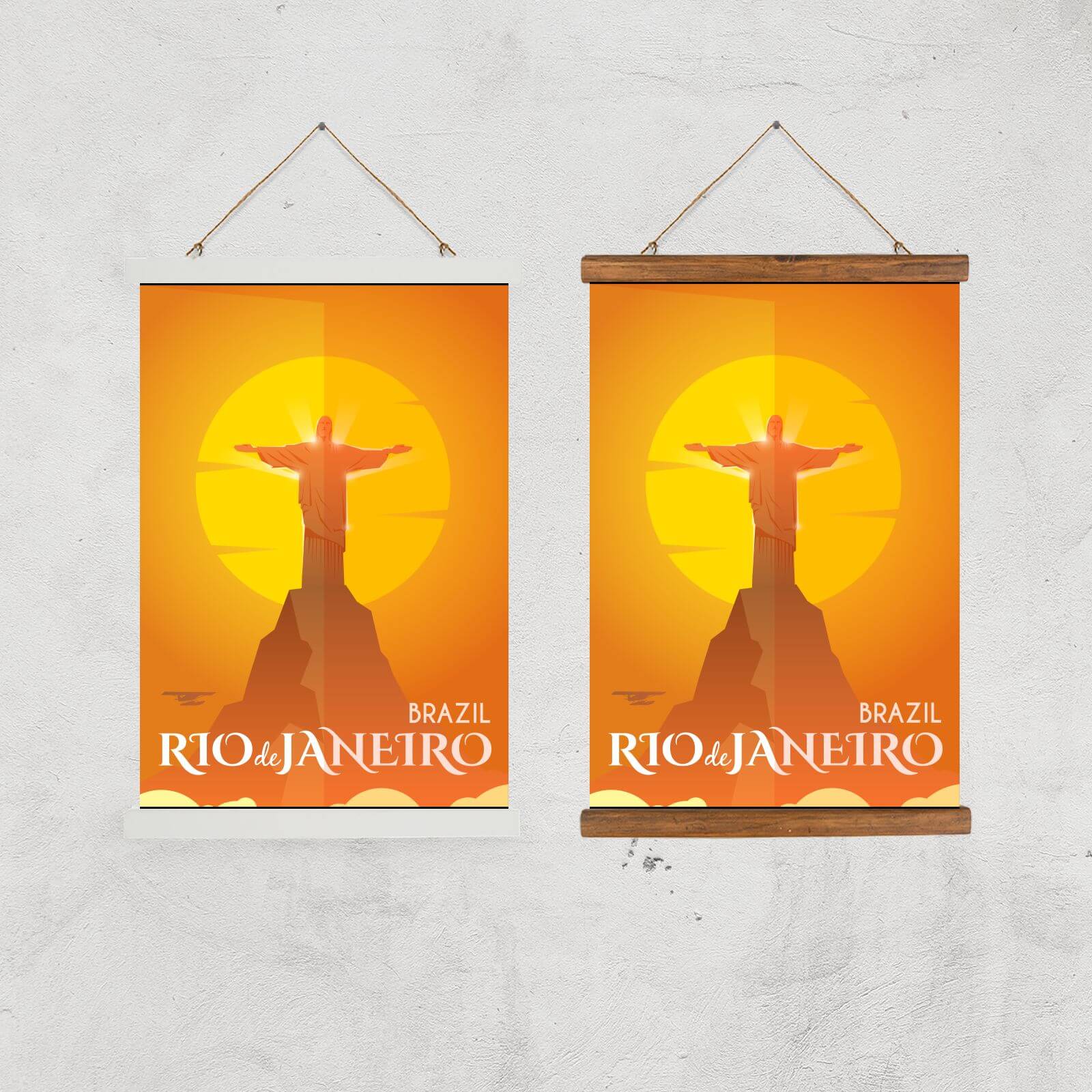 Visit... Rio De Janiero Giclée Art Print - A4 - Print Only