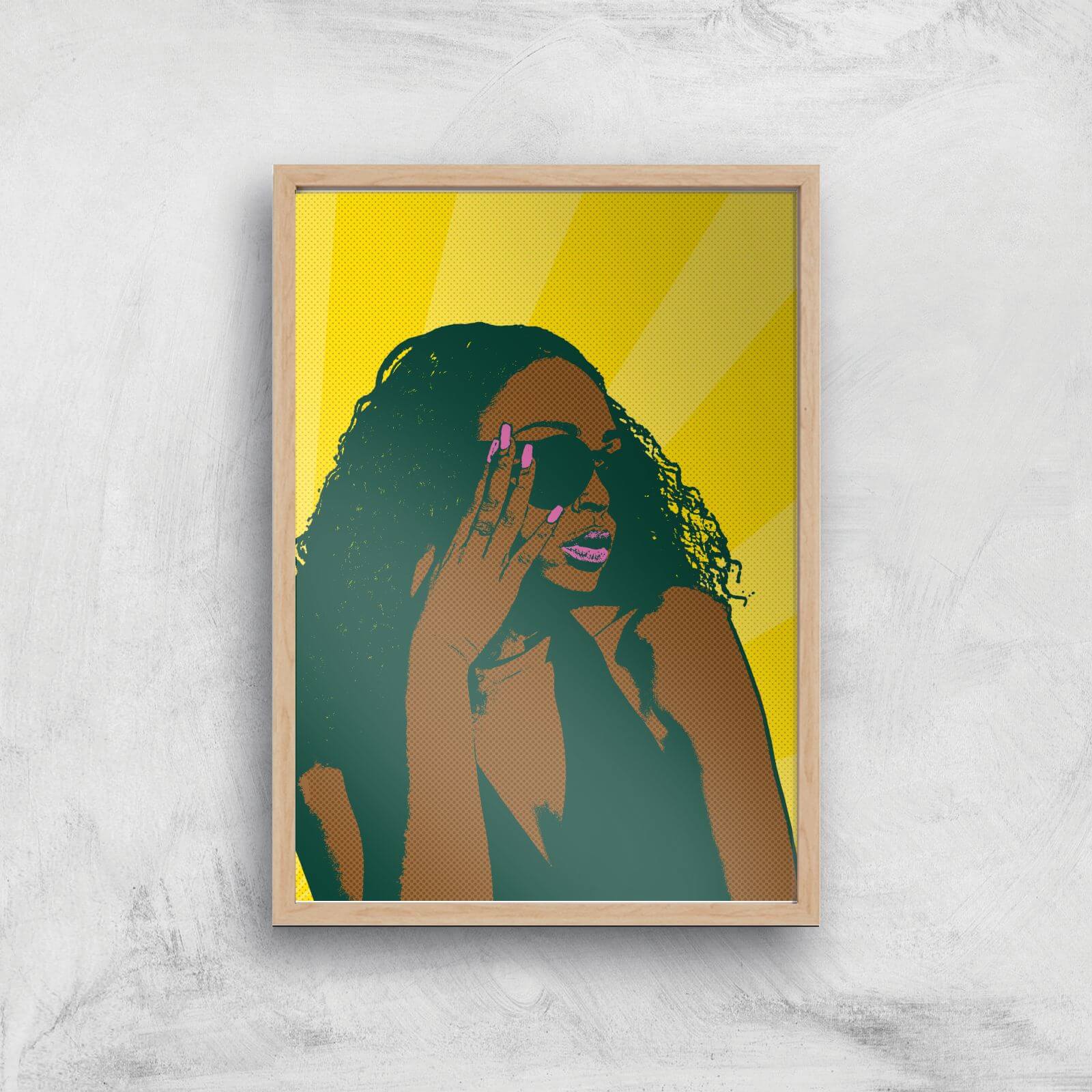 Summer Vibes Pop Inspired Giclée Art Print - A3 - Wooden Frame