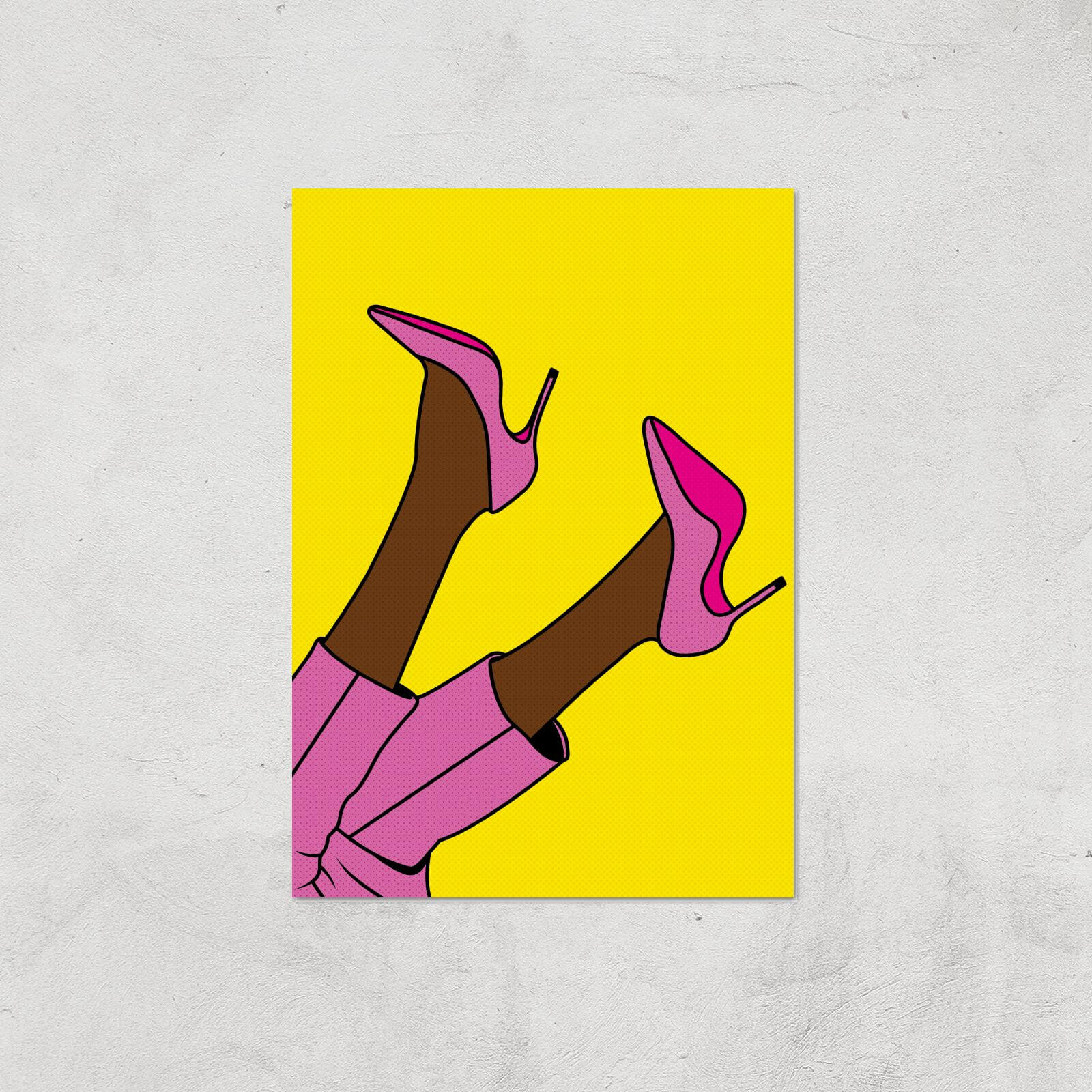 Pink Heels Lifted Giclée Art Print - A2 - Print Only