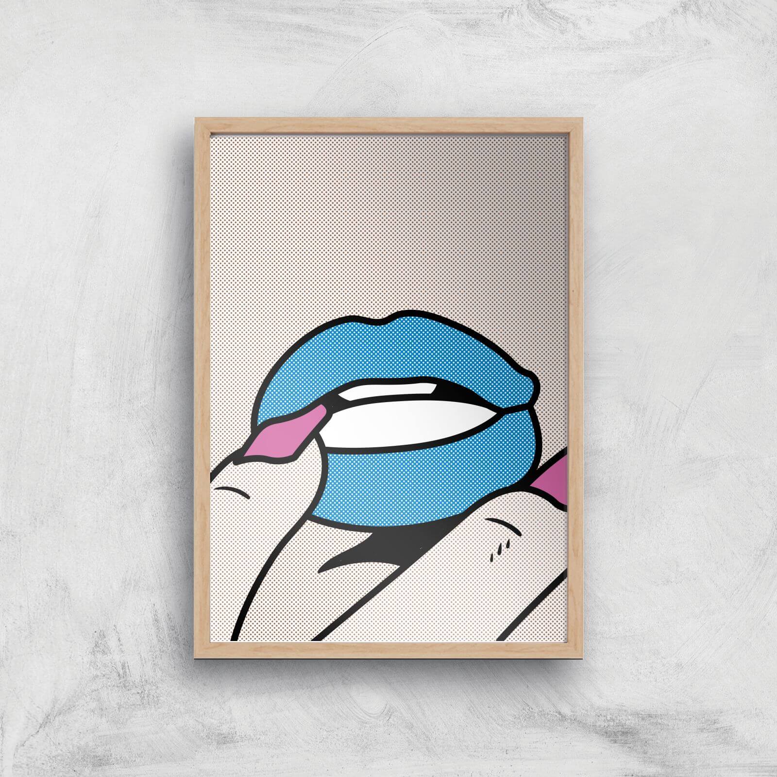 Tease Giclée Art Print - A4 - Wooden Frame