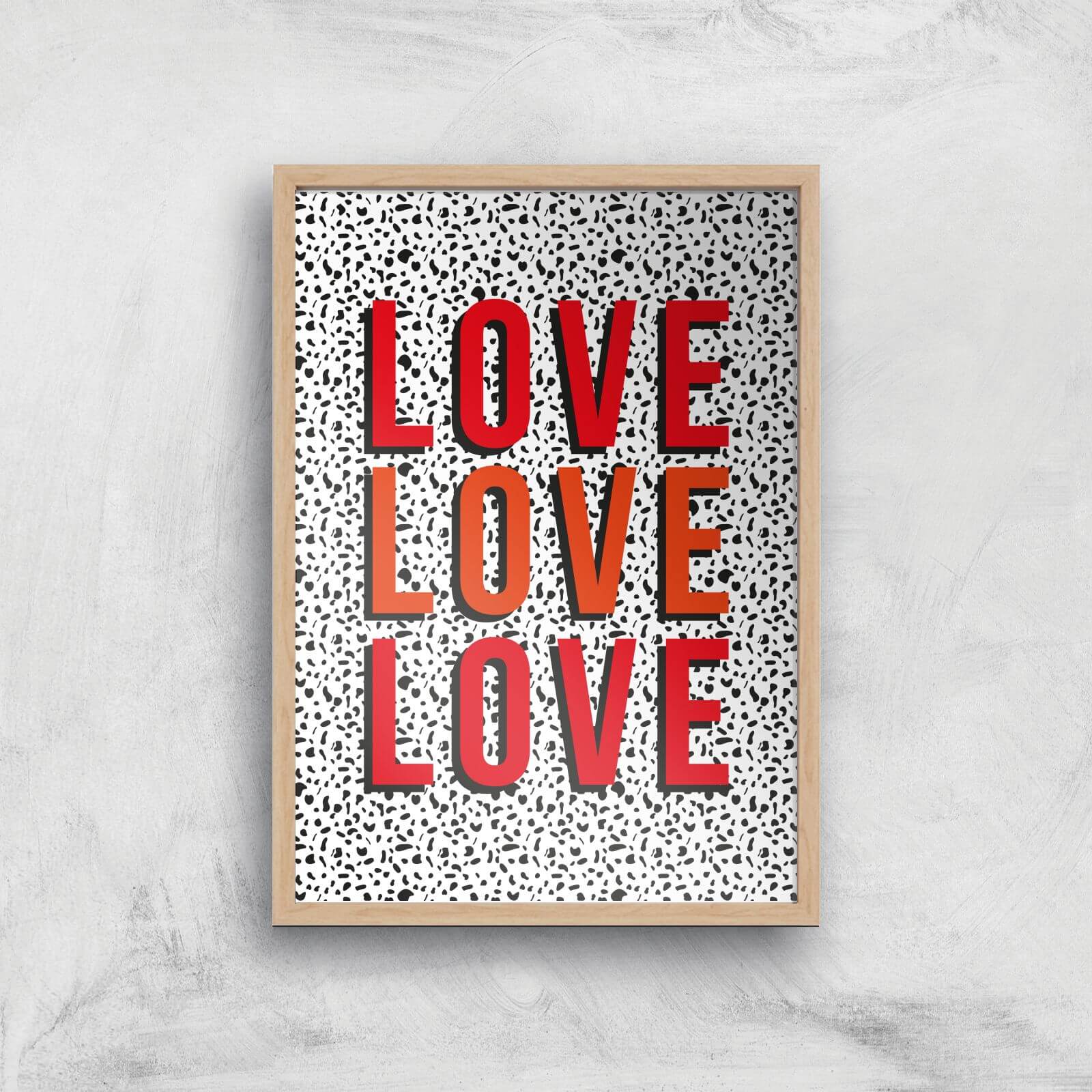 Love Giclée Art Print - A3 - Wooden Frame