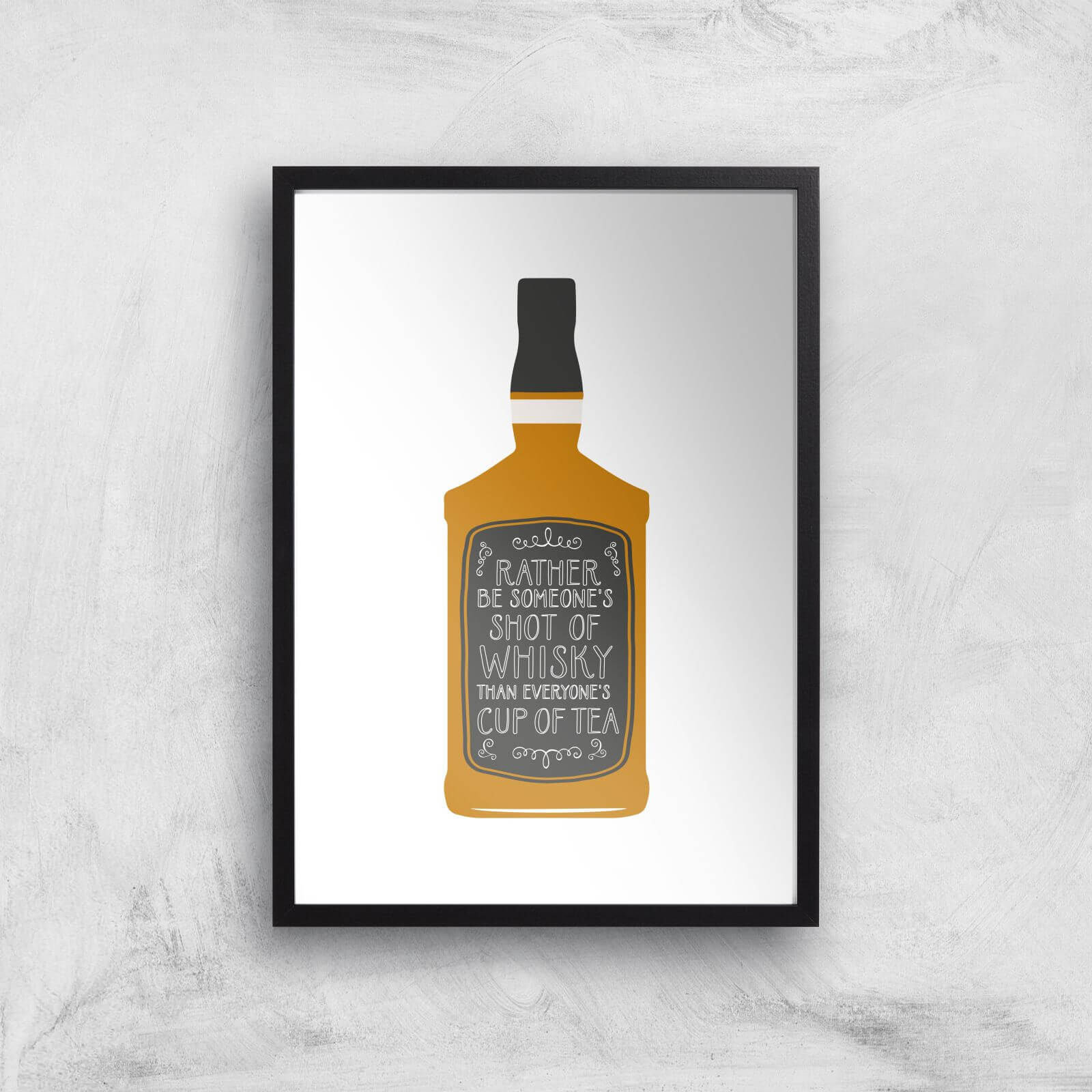 Shot Of Whiskey Giclée Art Print - A3 - Black Frame
