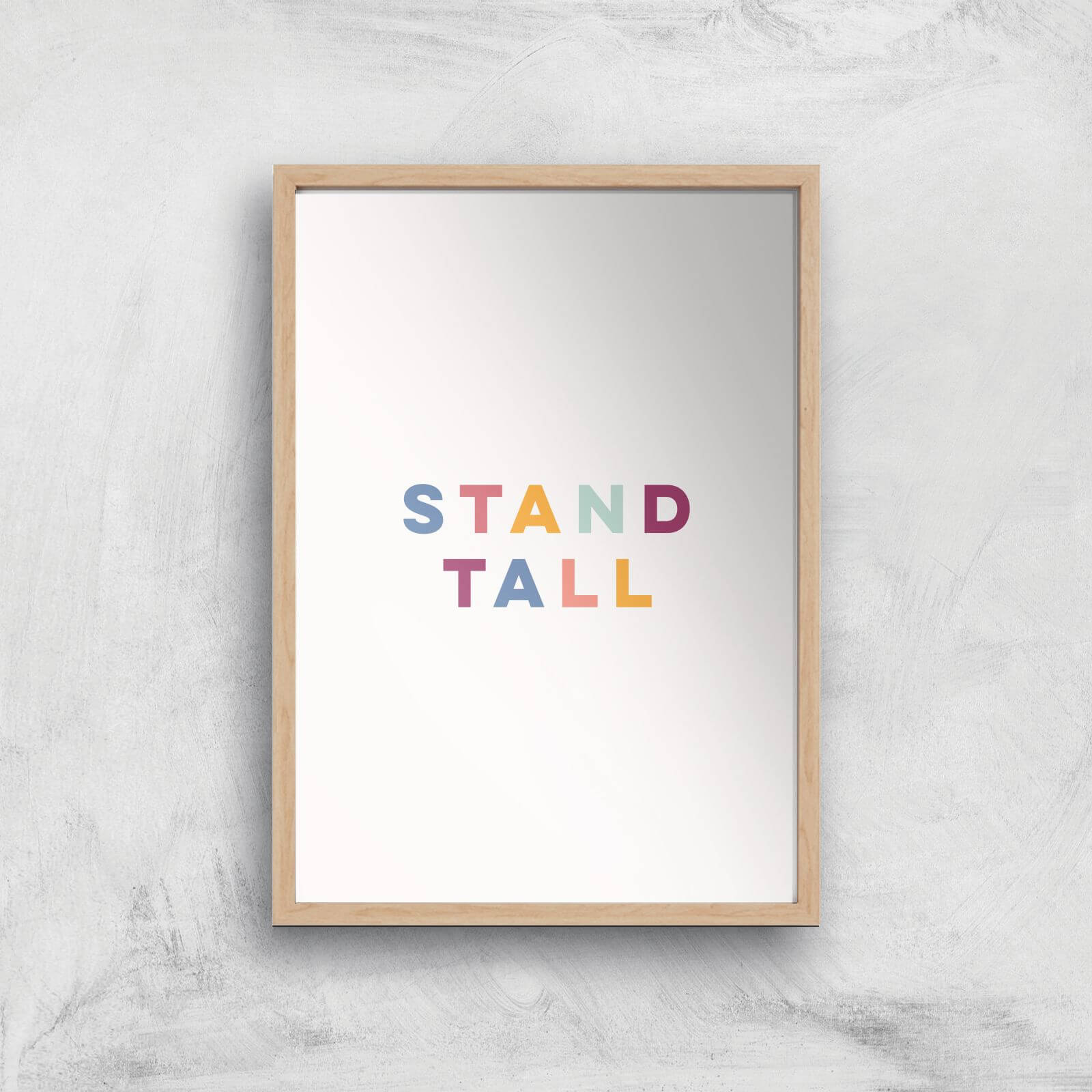 Stand Tall Giclée Art Print - A3 - Wooden Frame
