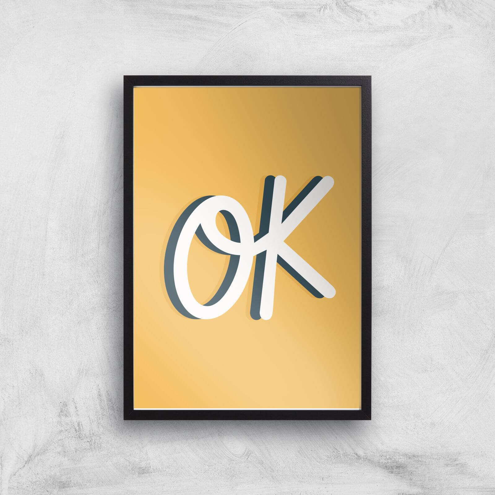 Ok Giclée Art Print - A2 - Black Frame