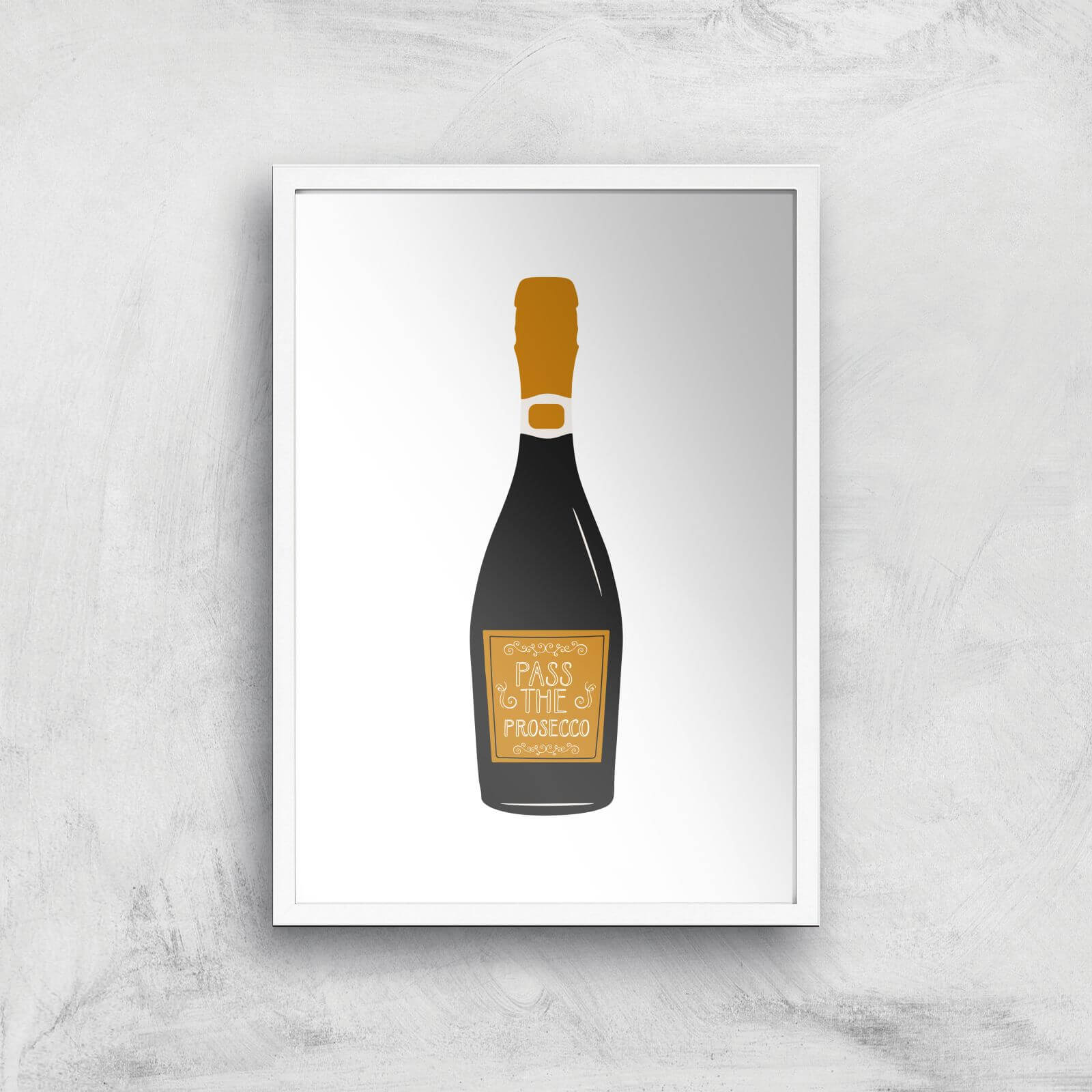 Pass The Prosecco Giclée Art Print - A2 - White Frame