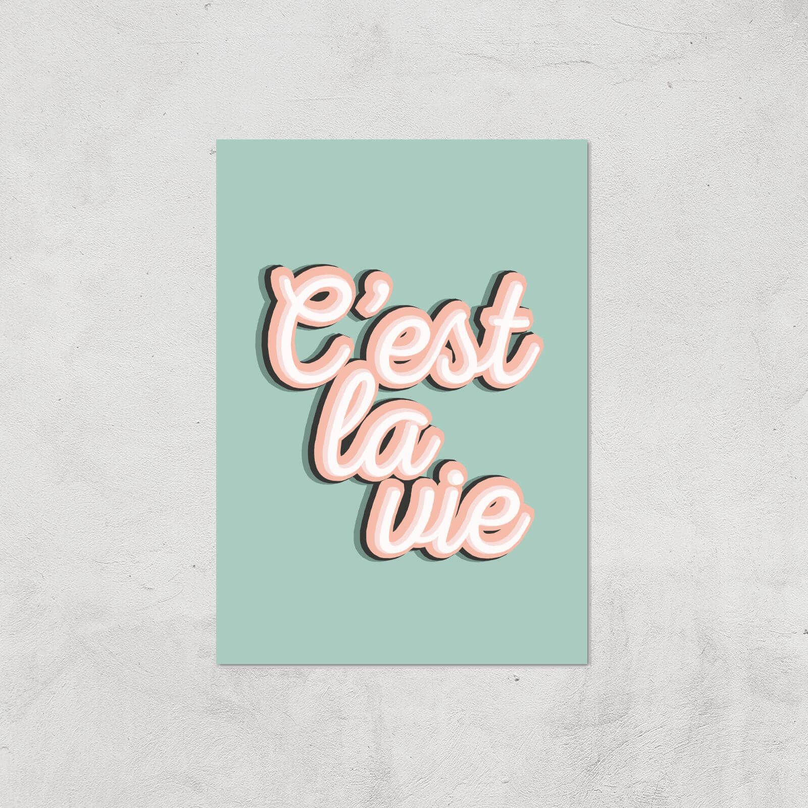 C'est La Vie Giclée Art Print - A3 - Print Only