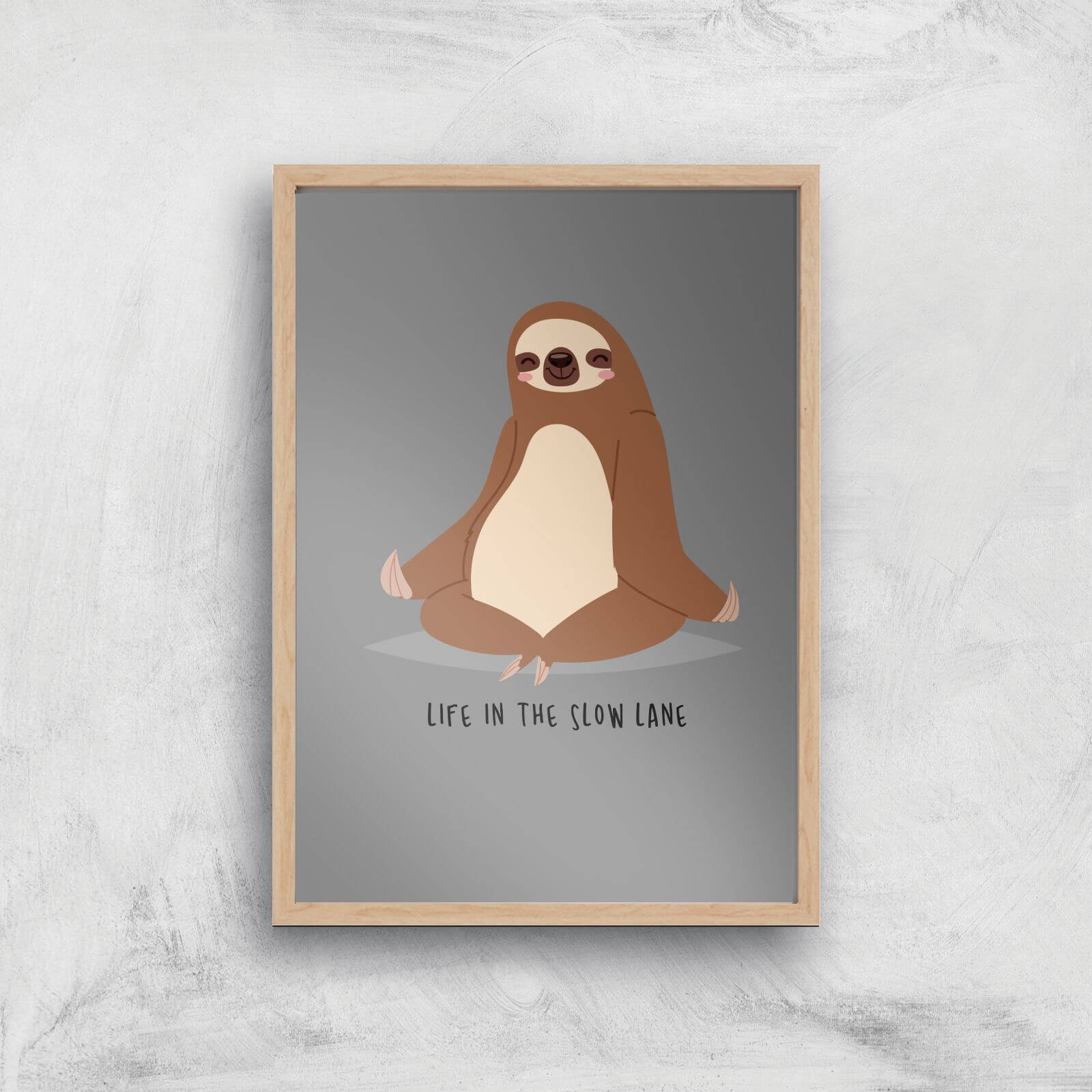 Life In The Slow Lane Art Print - A4 - Wood Frame