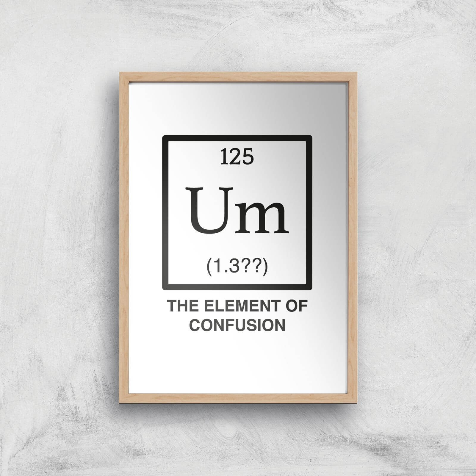 The Element Of Confusion Art Print - A4 - Wood Frame