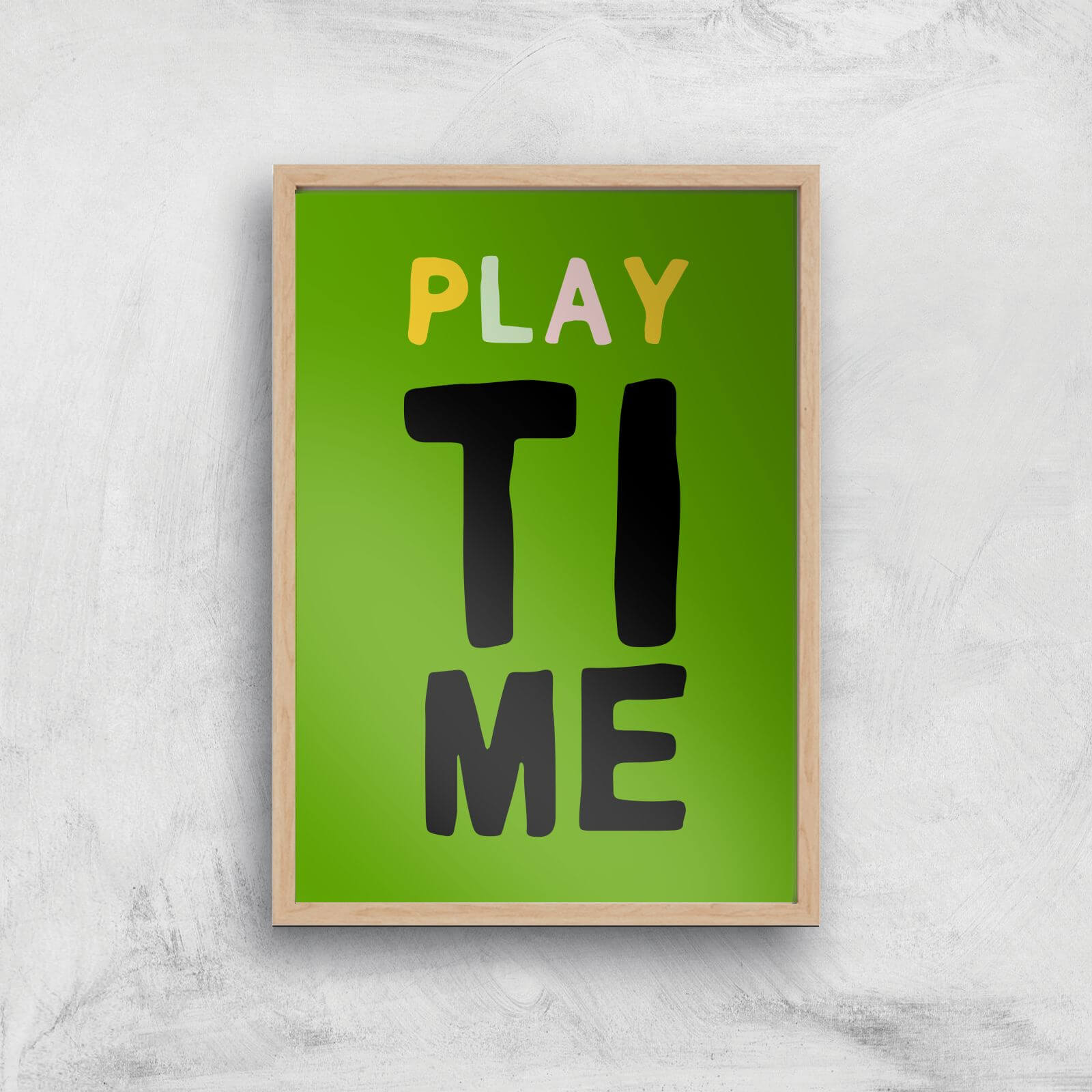 Playtime Art Print - A4 - Wood Frame