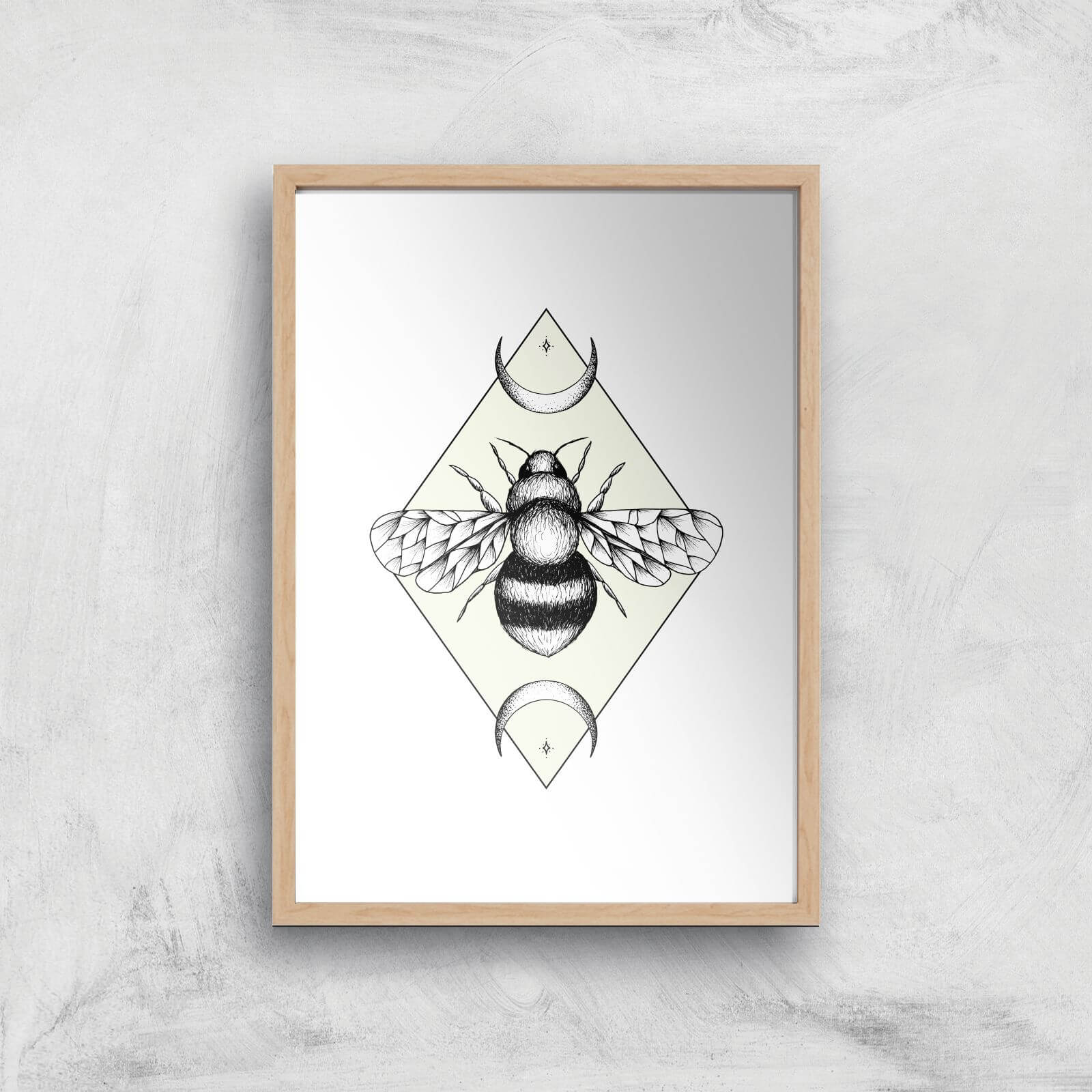 Bee Confident Art Print - A4 - Wood Frame