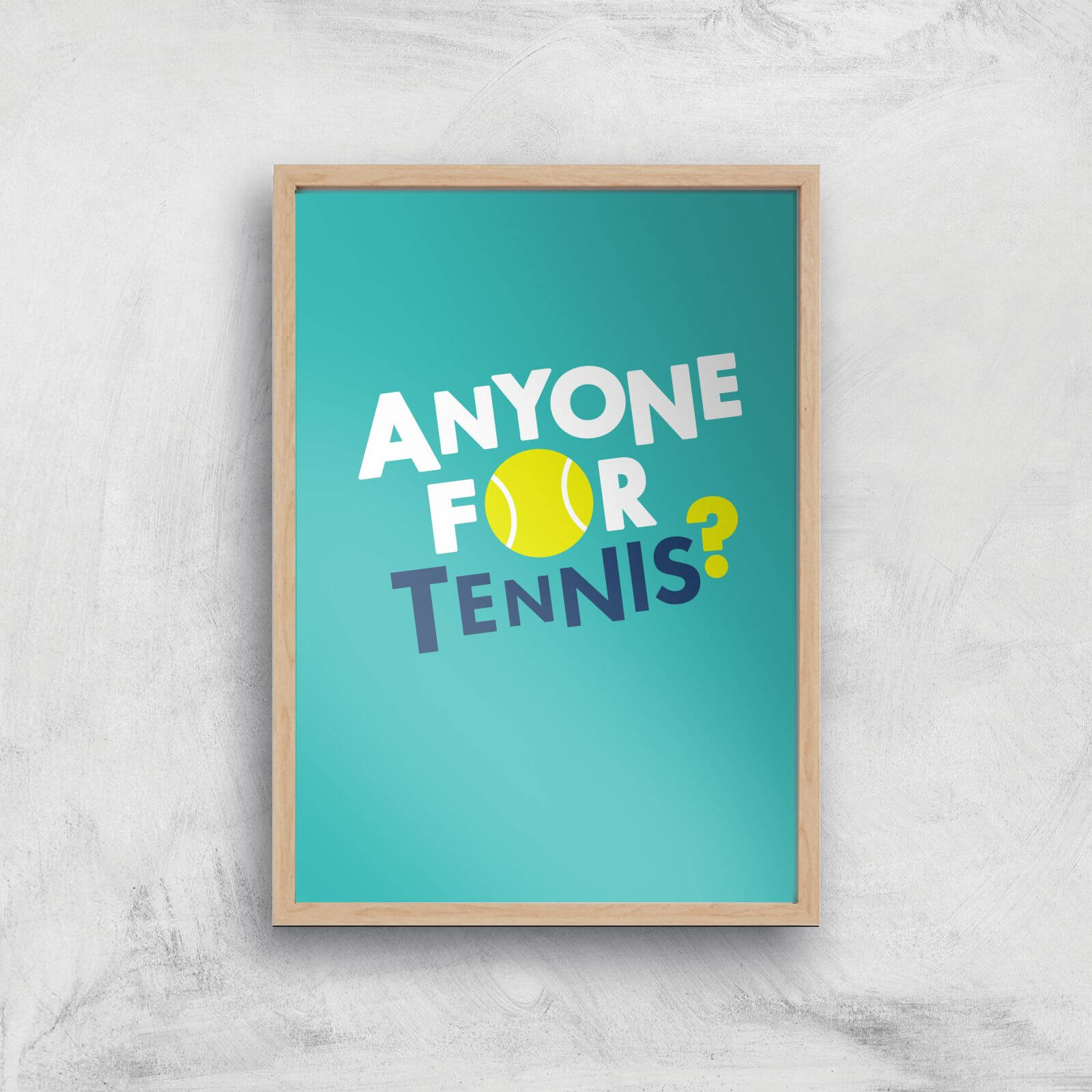 Anyone For Tennis Art Print - A4 - Wood Frame