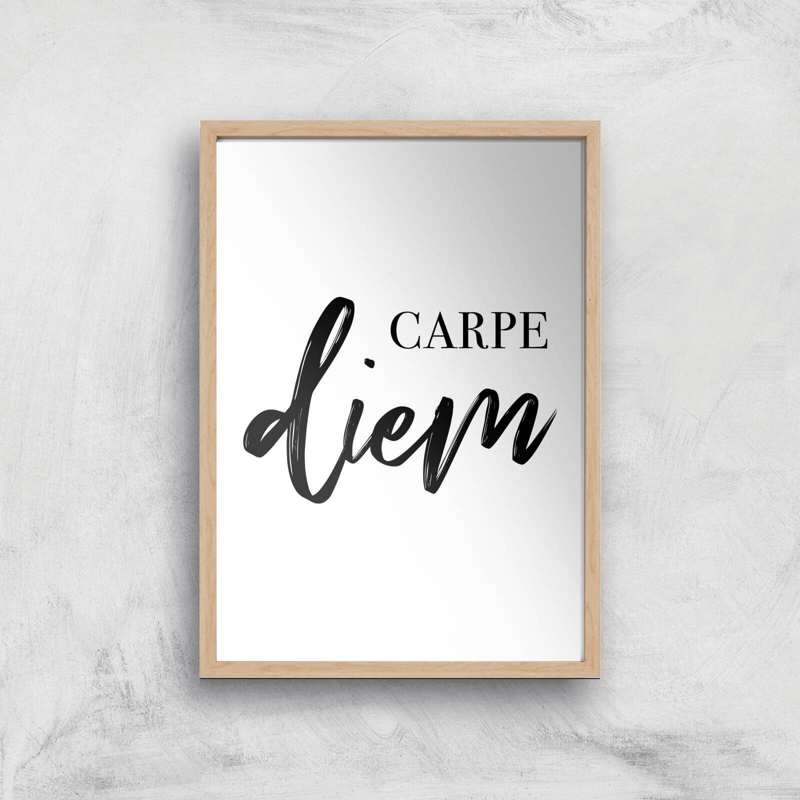 Carpe Diem Art Print - A4 - Wood Frame